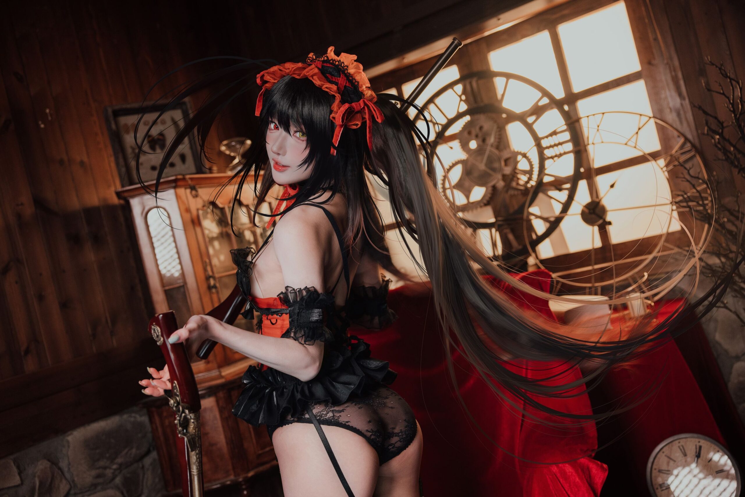 阿包也是兔娘 – 时崎狂三 Cosplay 美图合集 约会大作战 精灵少女 性感写真
