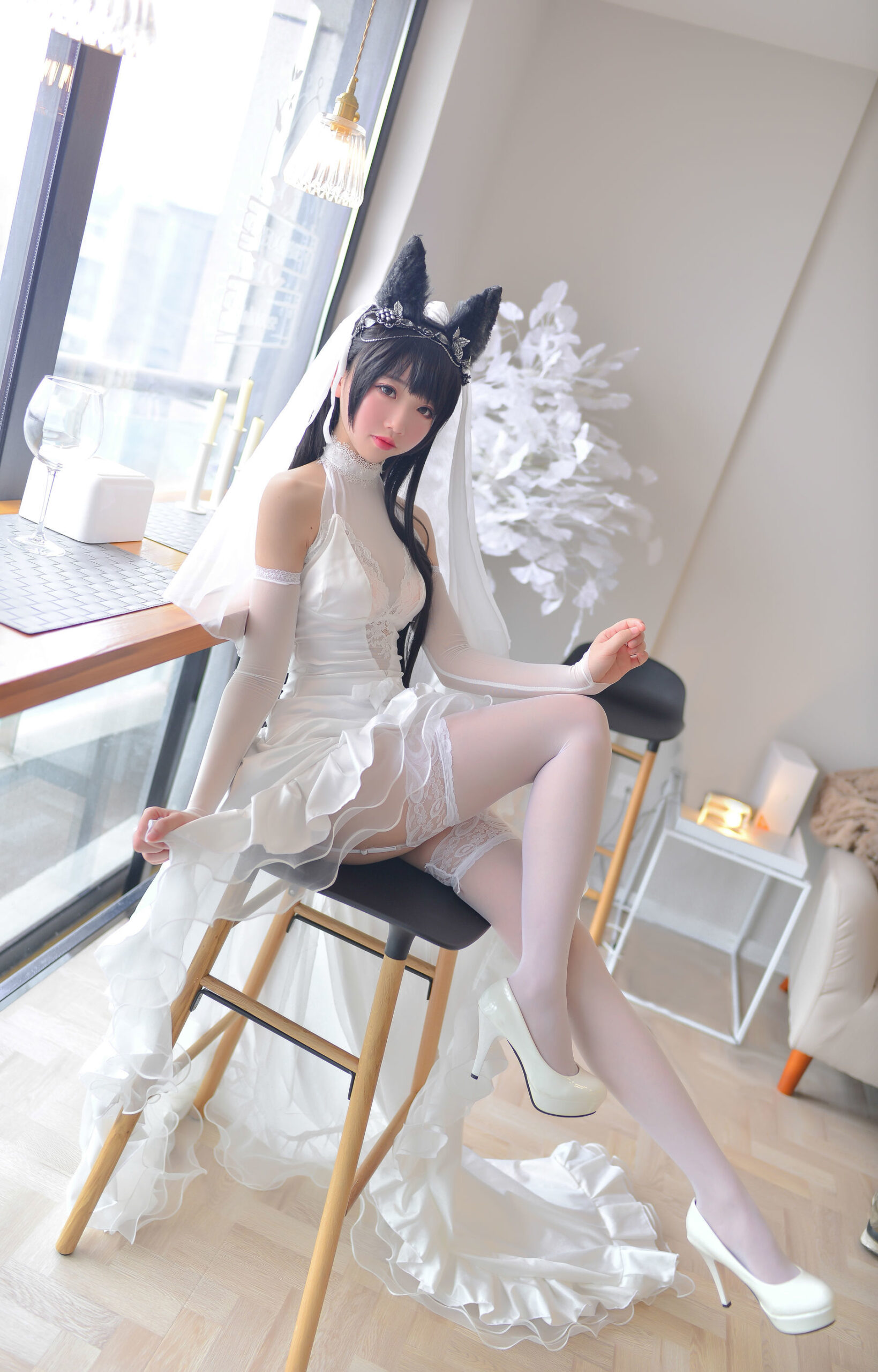 雪琪SAMA 爱宕婚纱Cosplay写真 8P高清图集