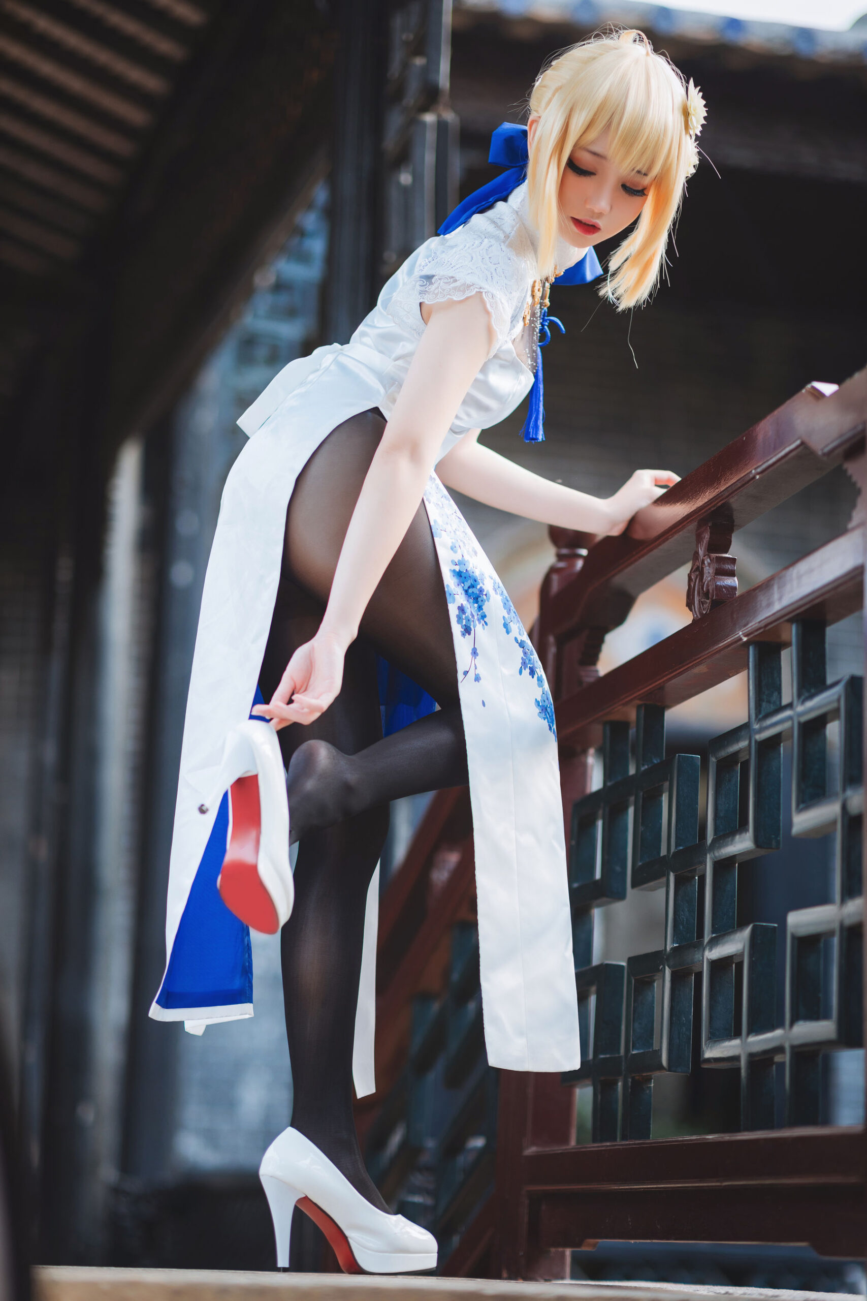 焖焖碳 – saber旗袍 cosplay 高清写真 阿尔托莉雅中国风
