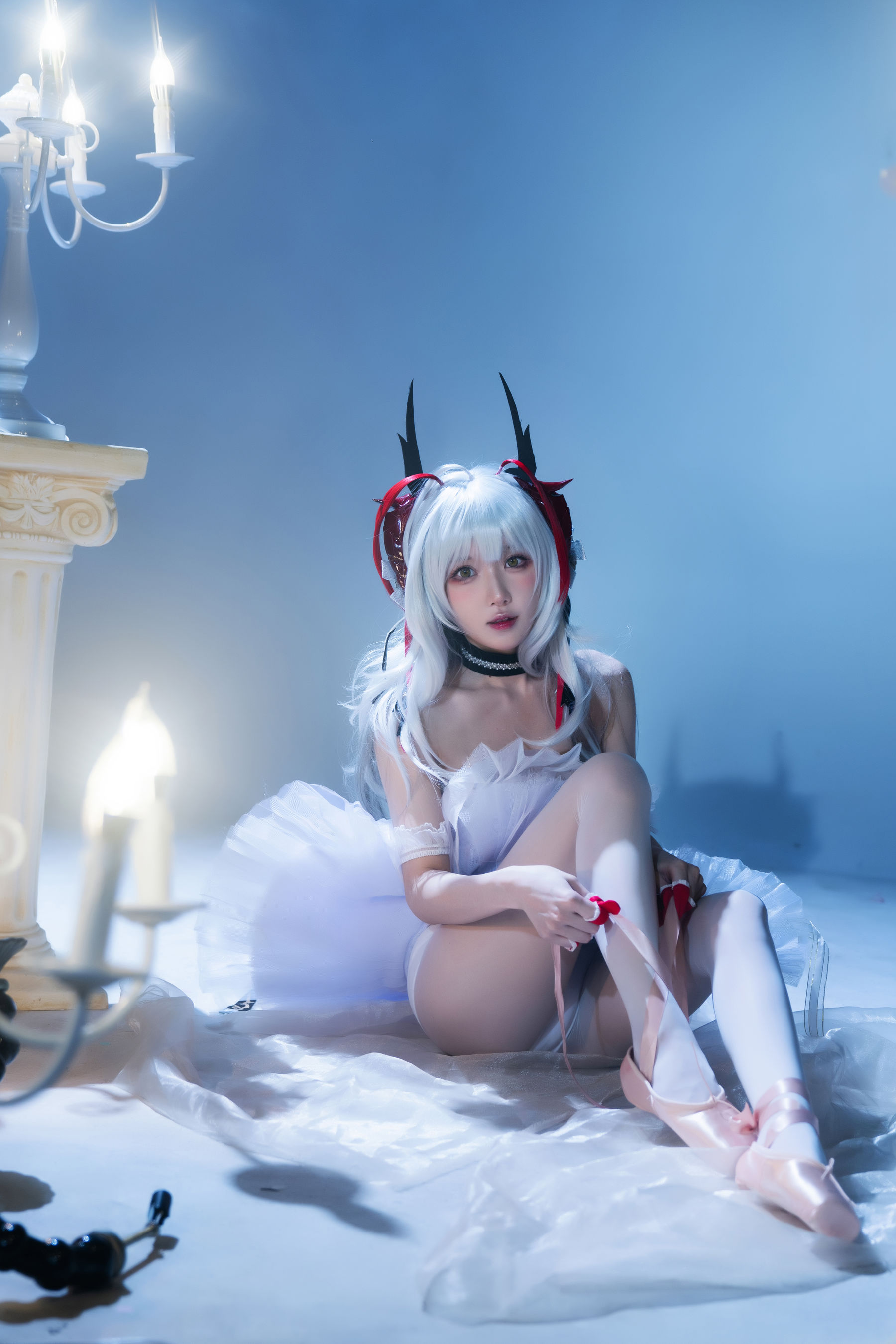 阿包也是兔娘 – 明日方舟 芭蕾 Cosplay 高清写真 角色扮演插图