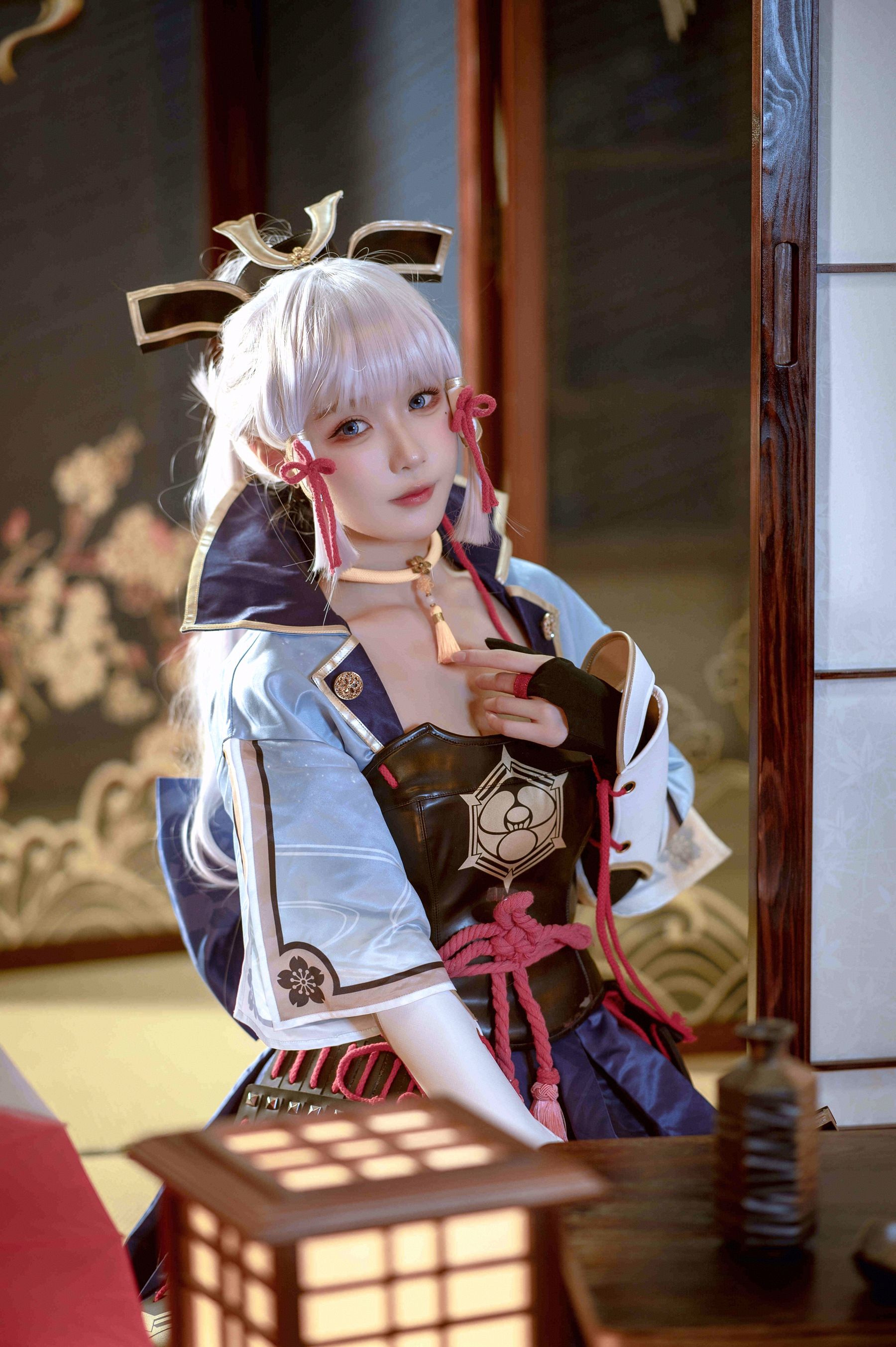 阿包也是兔娘 – 神里凌华 Cosplay 原神 稻妻 白鹭公主 高清写真插图