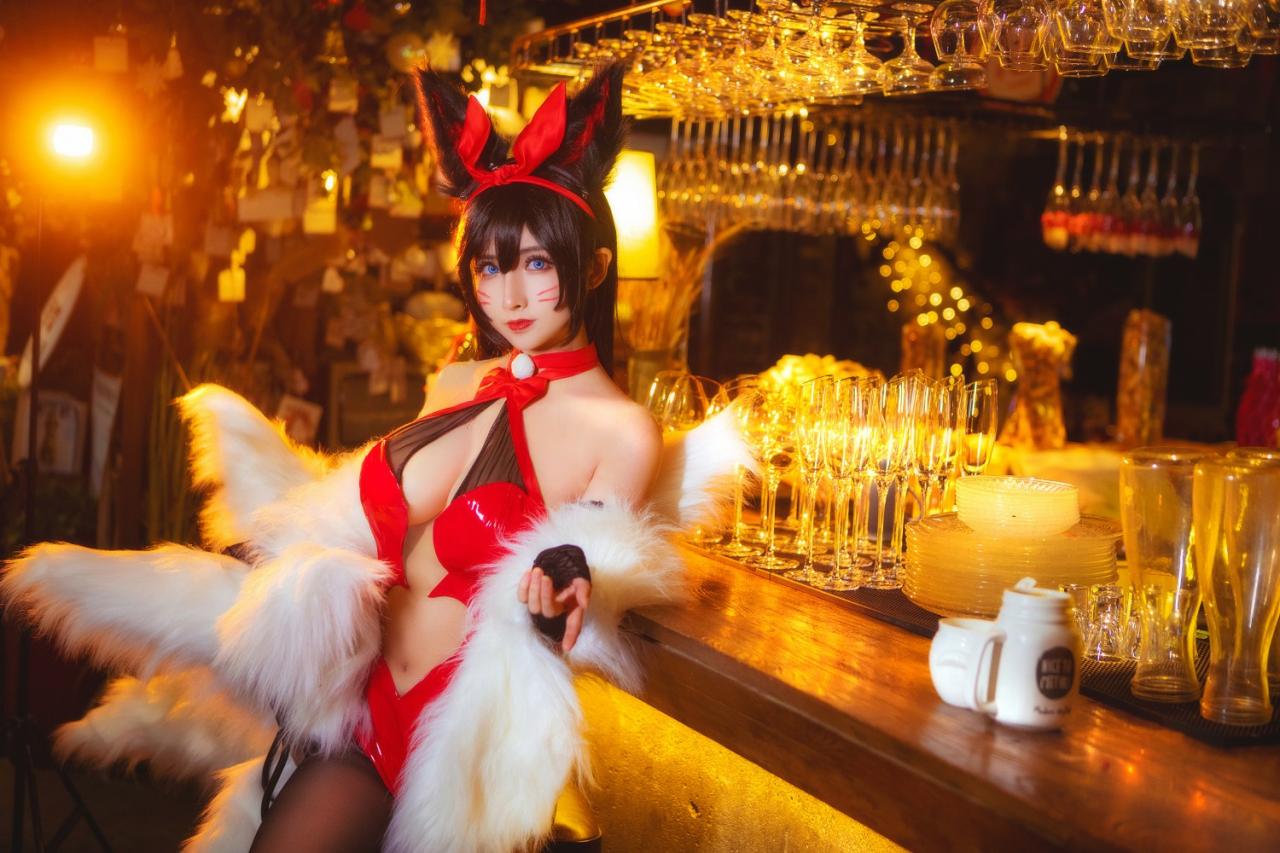 rioko凉凉子 – 兔女郎阿狸 Cosplay 性感写真 英雄联盟KDA女团插图