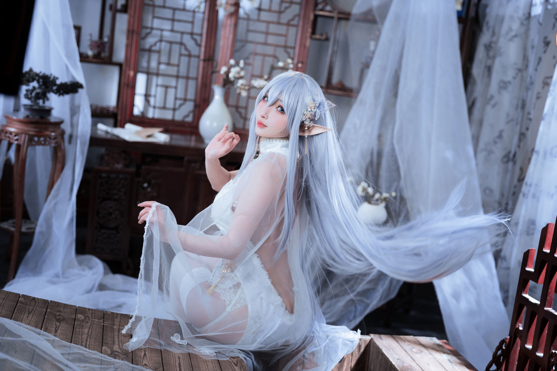 rioko凉凉子 阿尔比恩旗袍 cosplay写真