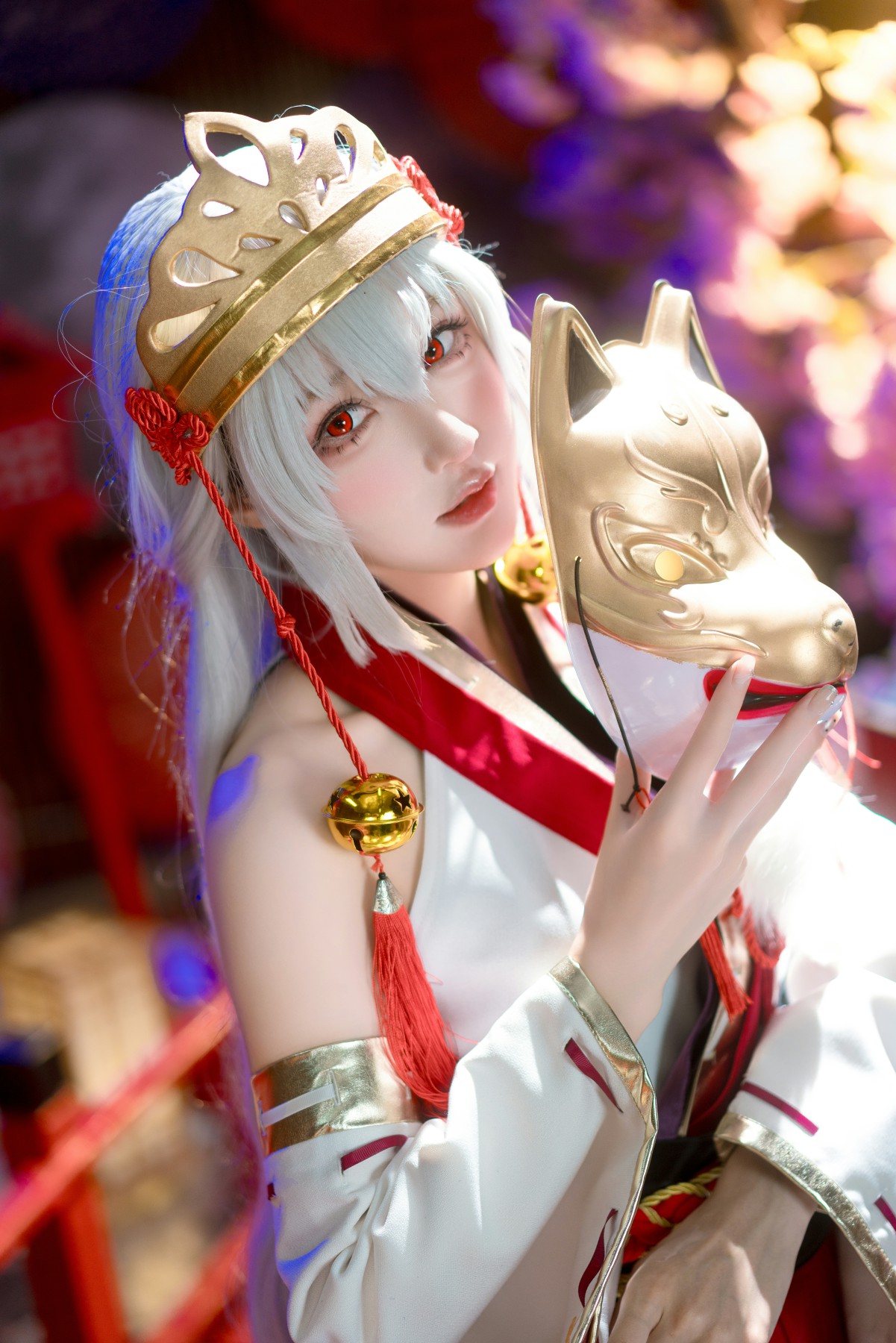 阿包也是兔娘 巫女浴池 Cosplay写真 神社沐浴场景