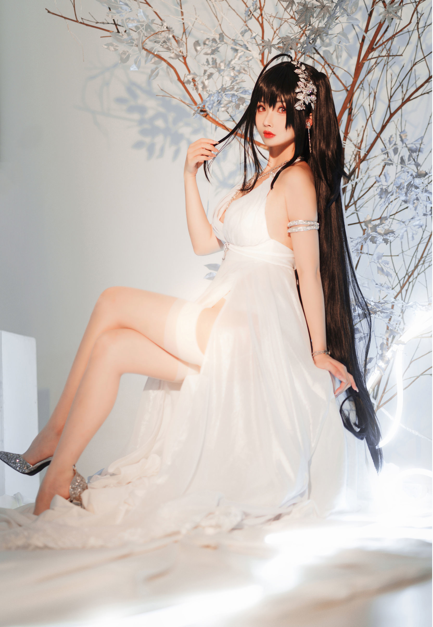 rioko凉凉子 大凤Cosplay 性感旗袍 舰娘碧蓝航线 高清写真图集插图