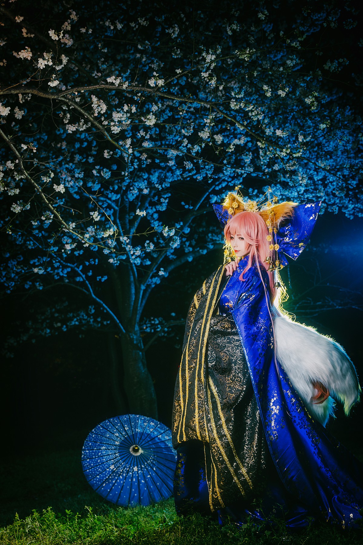 rioko凉凉子 玉藻前满破 Cosplay 绝美九尾妖狐造型插图