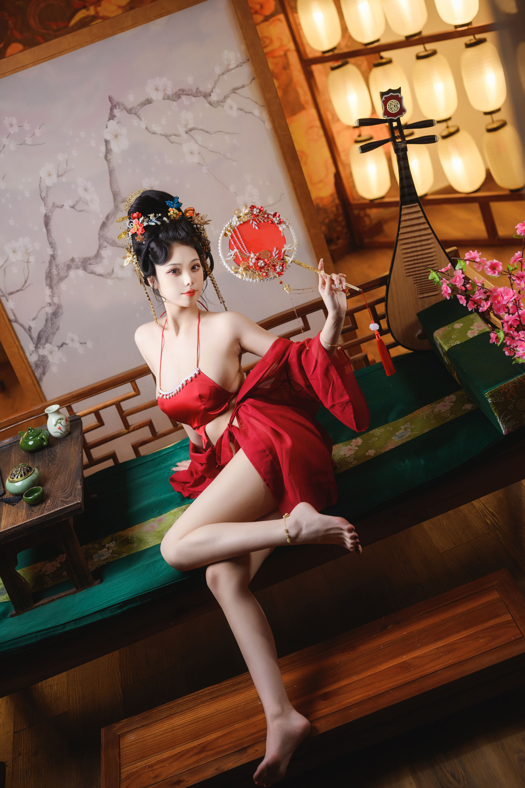 蜜汁猫裘 唐宫夜宴绝美汉服 Cosplay 摄影作品集插图