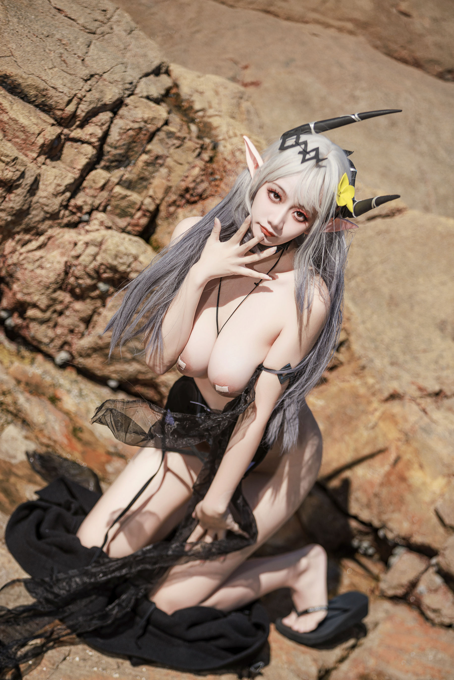 阿雪雪泥岩泳装 Cosplay 泥岩泳装写真 泥岩泳装Cos图集