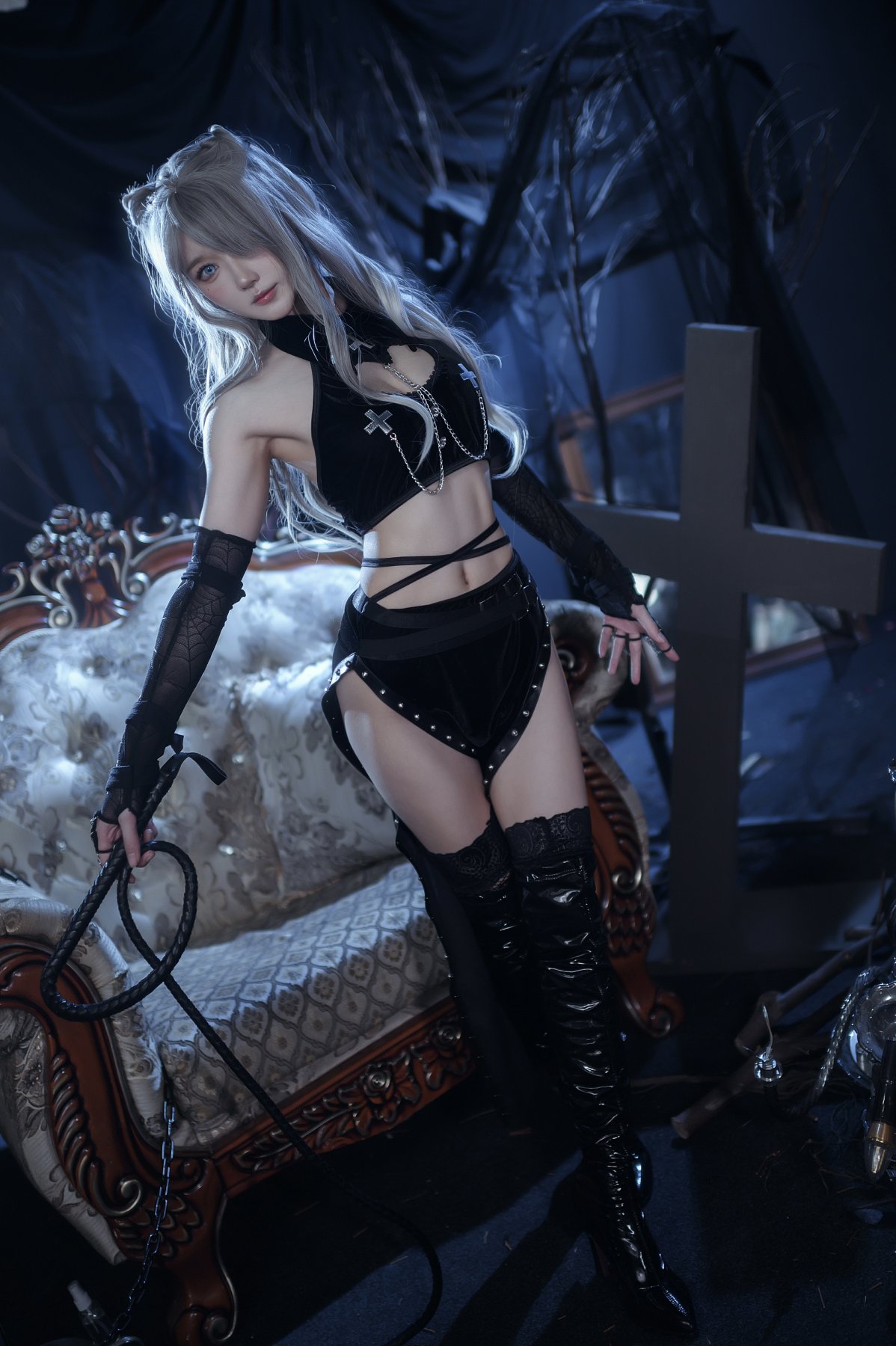 阿包也是兔娘 – 月光猫骑士Cosplay写真 二次元猫娘兔女郎角色扮演