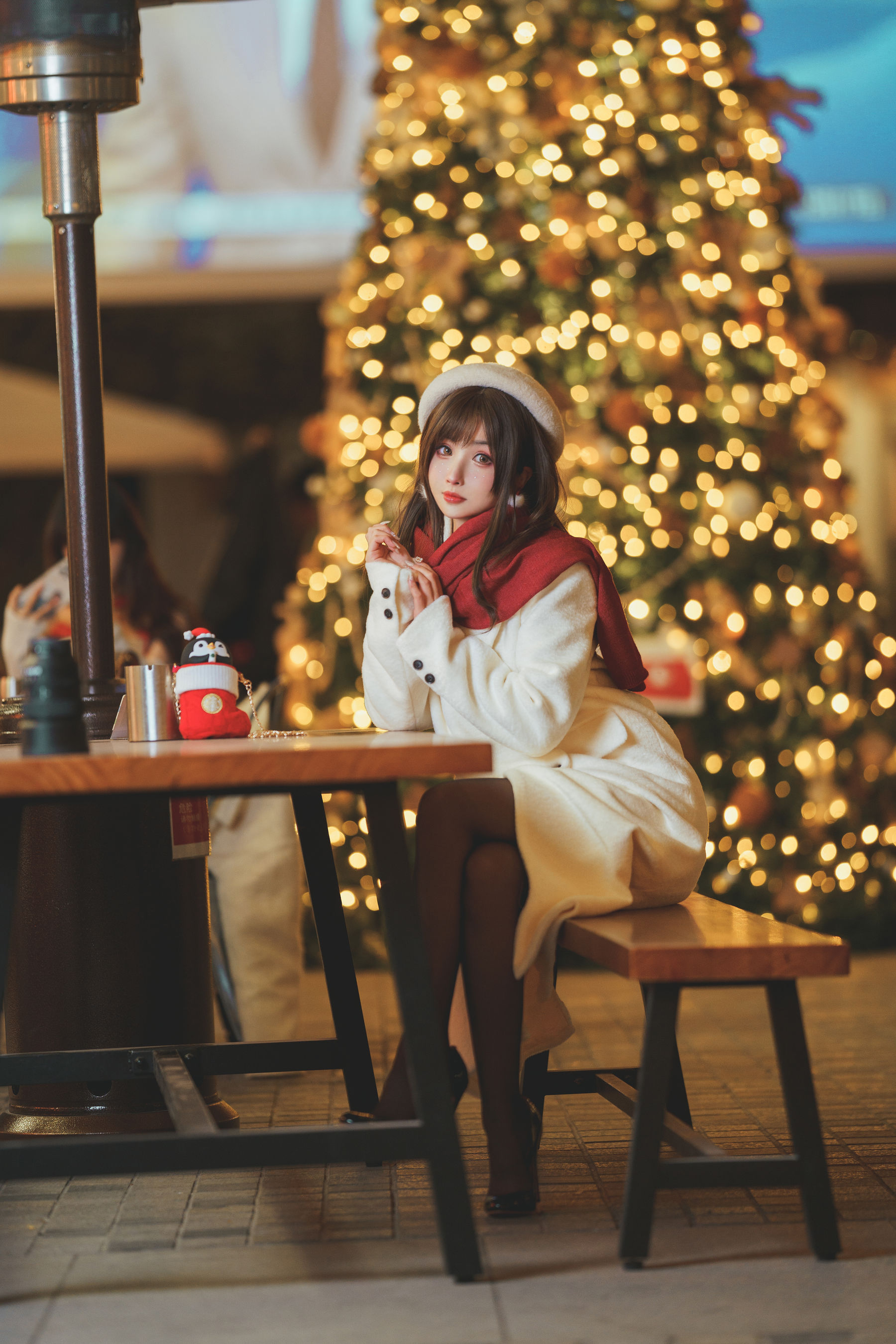 rioko凉凉子 圣诞麋鹿cosplay性感写真 蕾丝鹿角套装福利图集插图