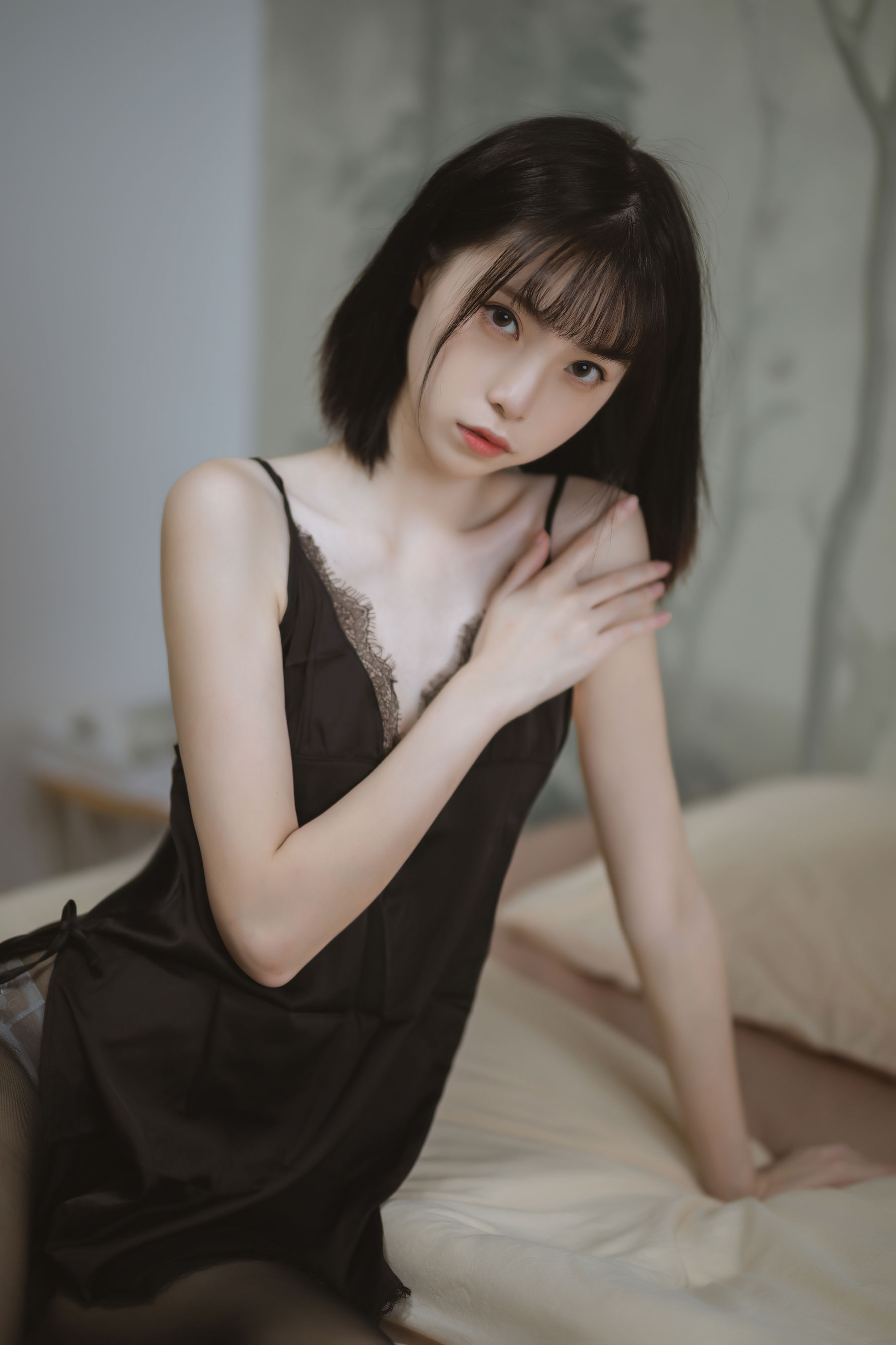 许岚 黑色蕾丝睡衣性感写真 蕾丝诱惑私房照 CosPlay作品集插图 许岚 黑色蕾丝睡衣性感写真 蕾丝诱惑私房照 CosPlay作品集插图