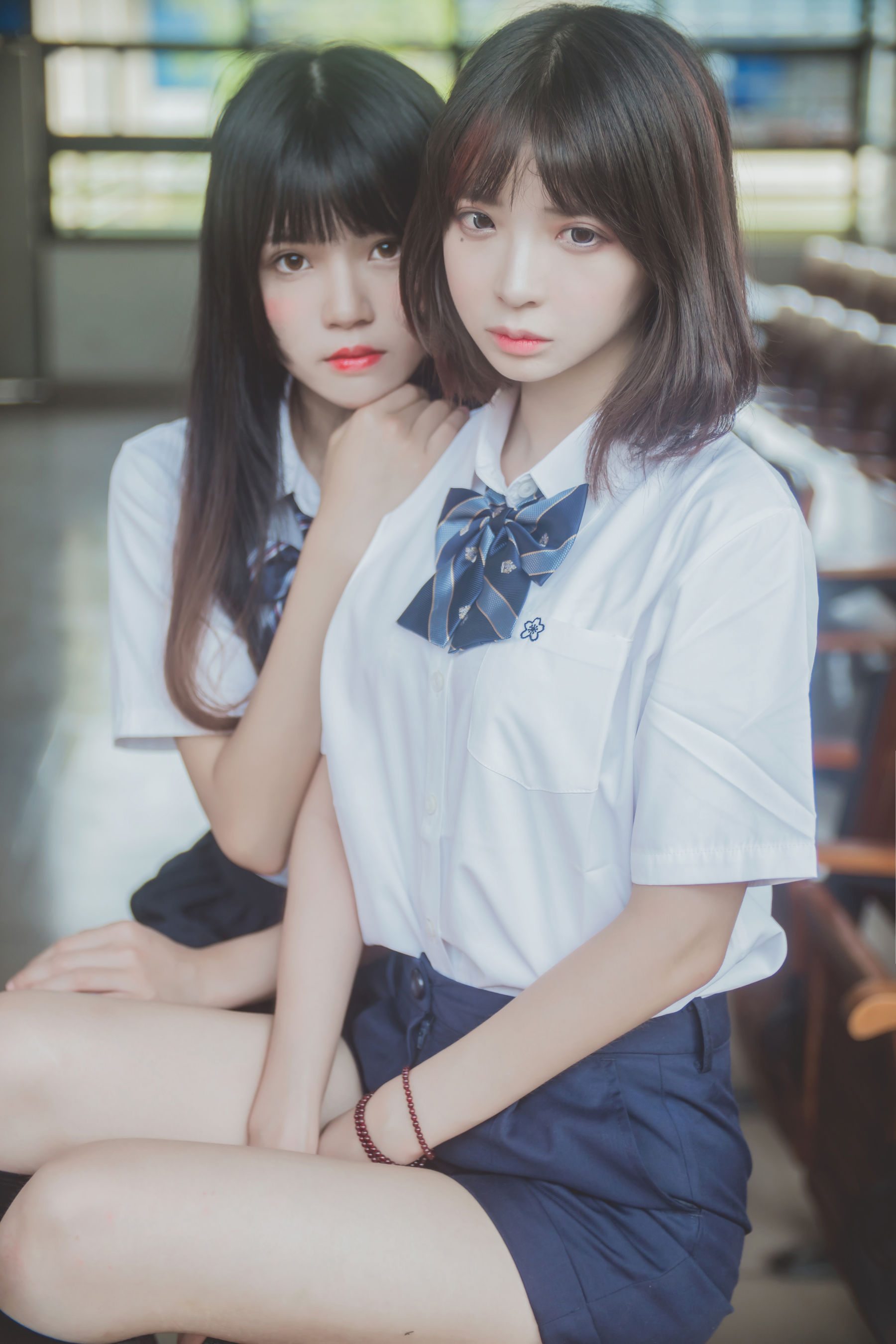 桜桃喵 疯猫ss JK百合 CosPlay写真集 制服少女校园主题摄影插图