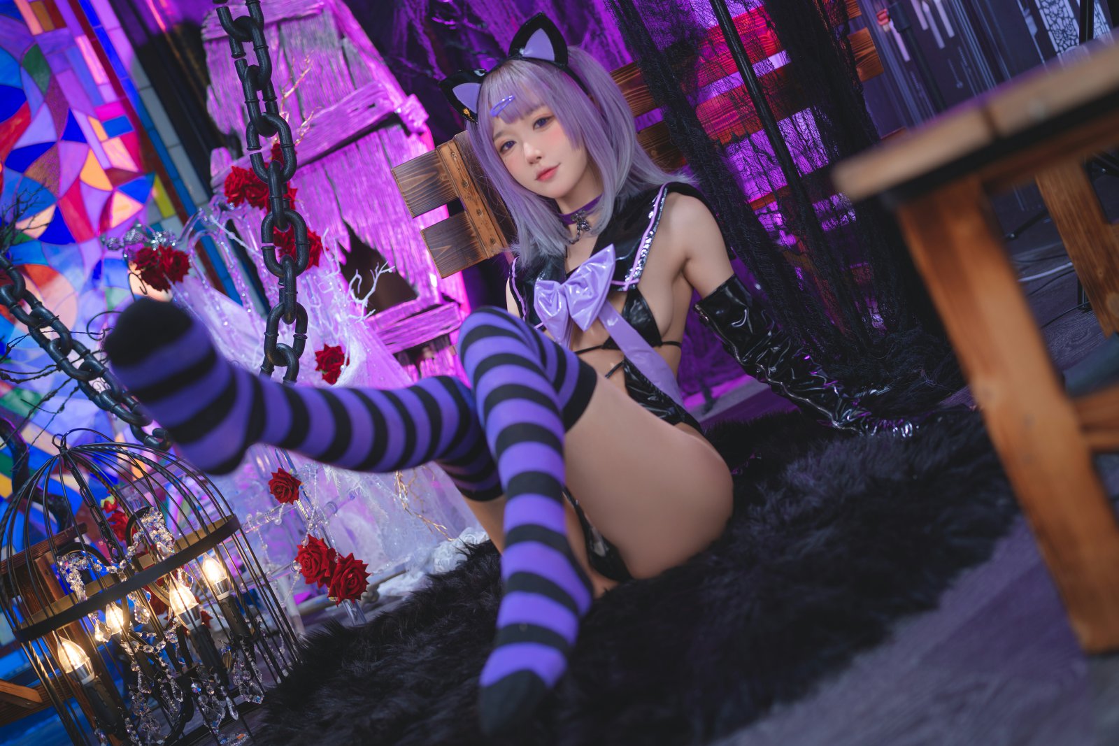阿包也是兔娘 黑猫猫cosplay写真 暗黑系猫耳少女插图 阿包也是兔娘 黑猫猫cosplay写真 暗黑系猫耳少女插图
