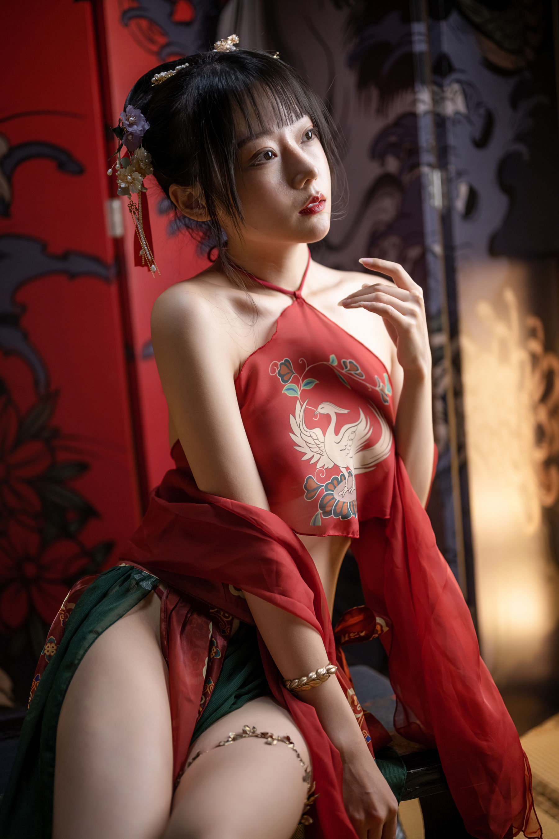 香草喵露露 – 春节贺图 汉服cosplay 国风贺岁写真插图