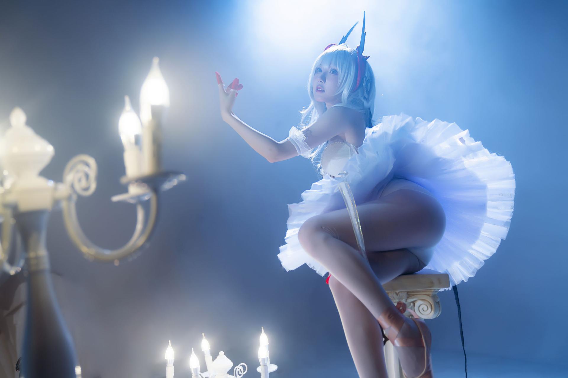 阿包也是兔娘 – 明日方舟 芭蕾 Cosplay 高清写真 角色扮演插图