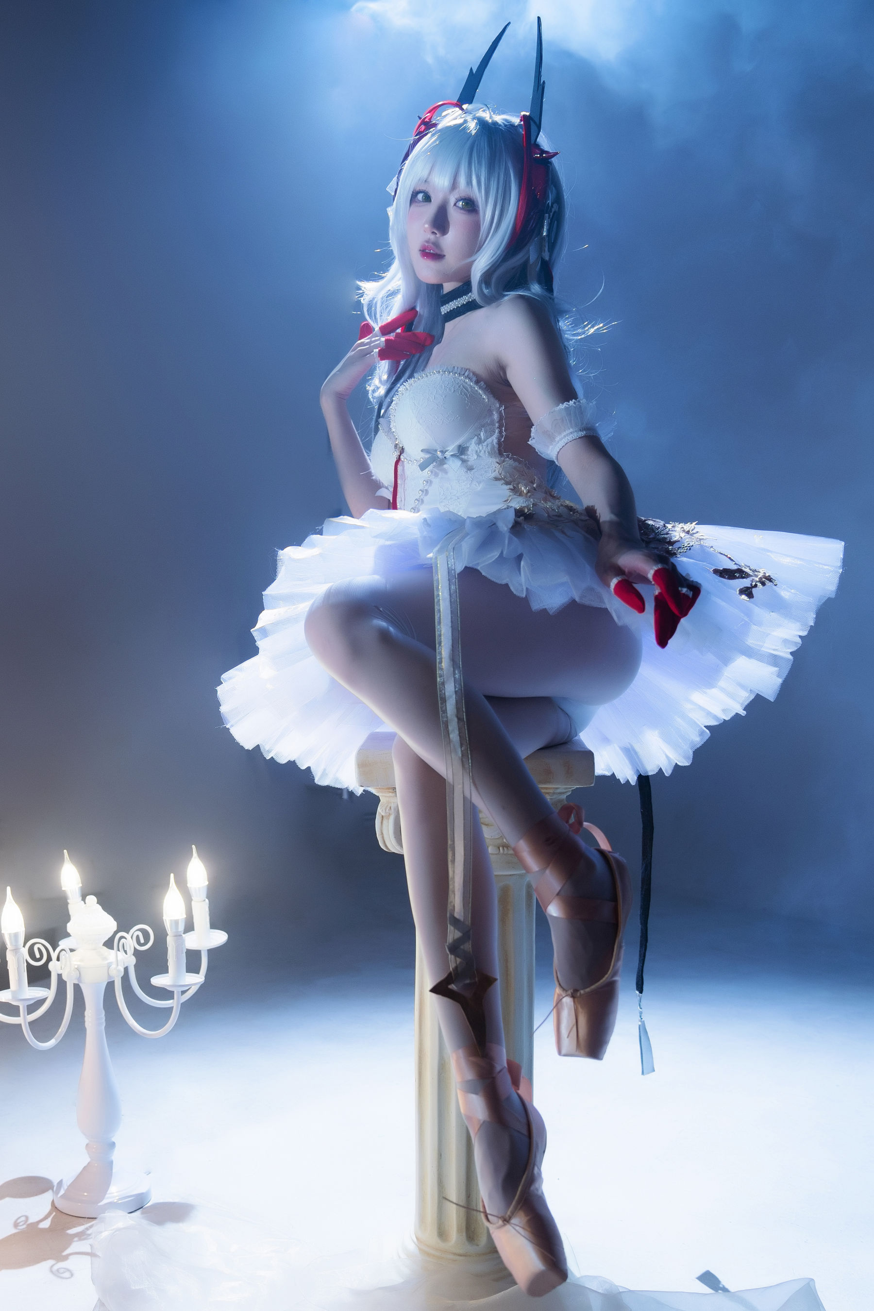 阿包也是兔娘 – 明日方舟 芭蕾 Cosplay 高清写真 角色扮演插图