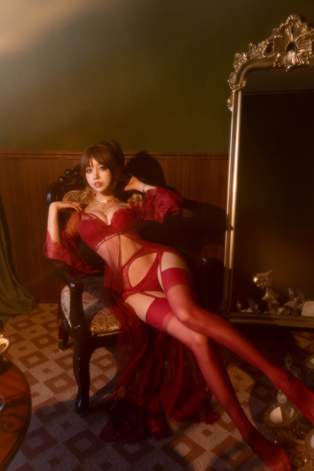 过期米线线喵 温柔小妈cosplay写真 甜美后妈角色扮演插图