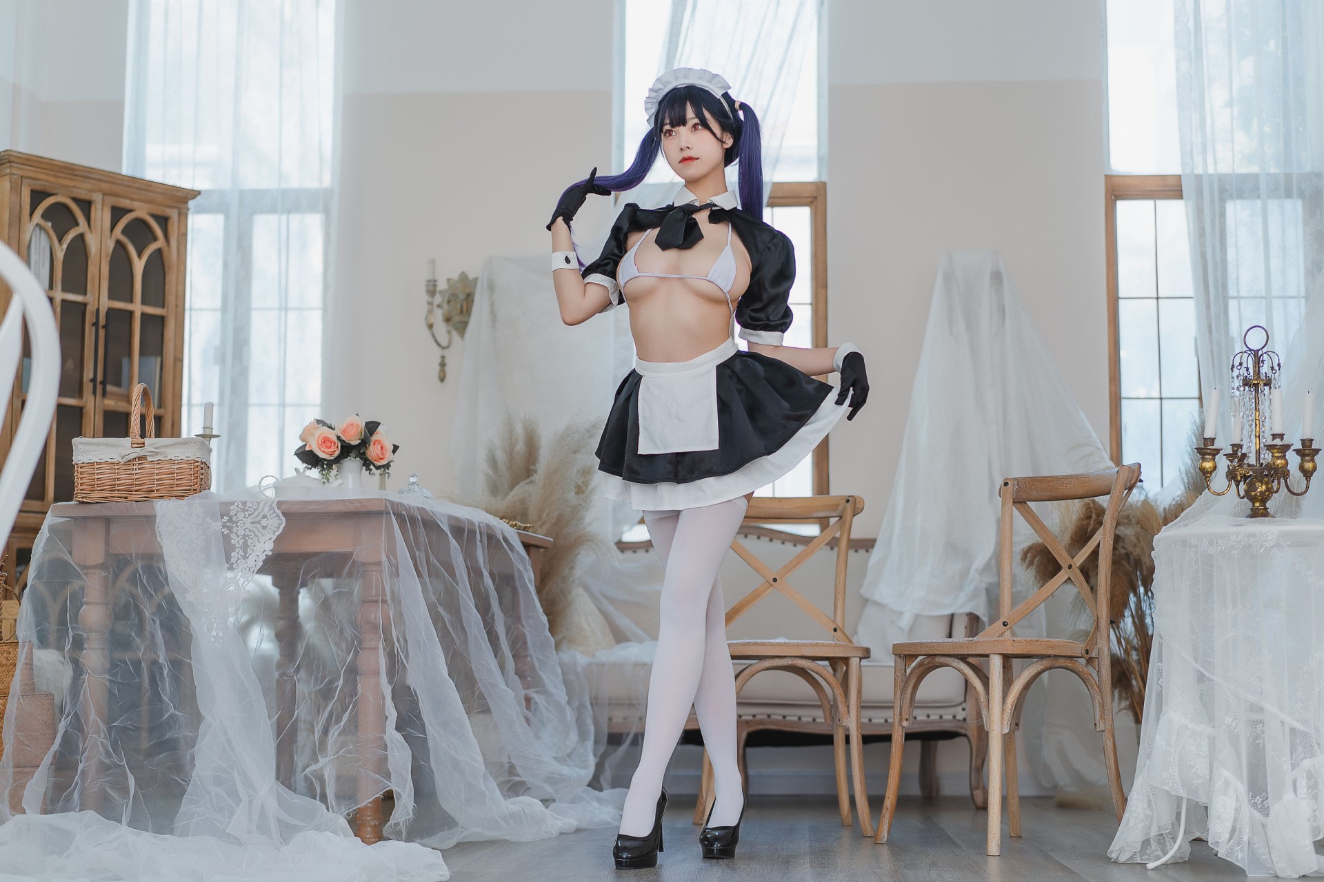 蜜汁猫裘 – 女仆装系列 Cosplay 高清写真图片合集插图
