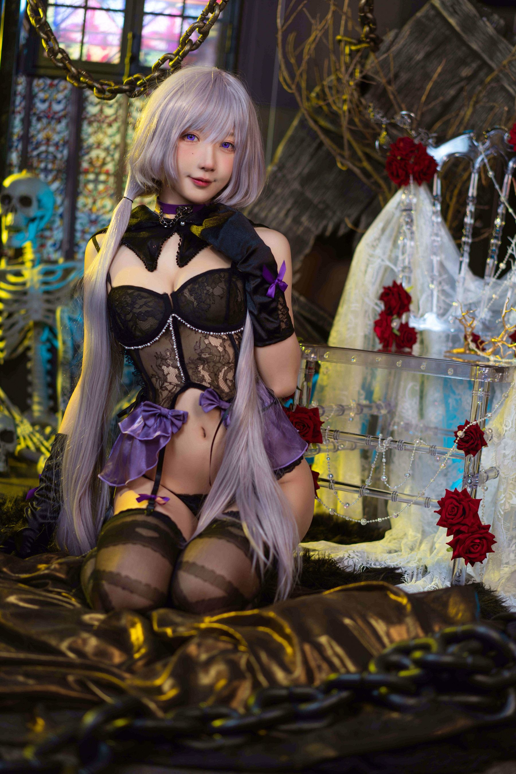 阿包也是兔娘 – 午夜瞌睡魔女 Cosplay 魅惑写真 暗夜魔法少女 阿包兔娘性感私房照插图