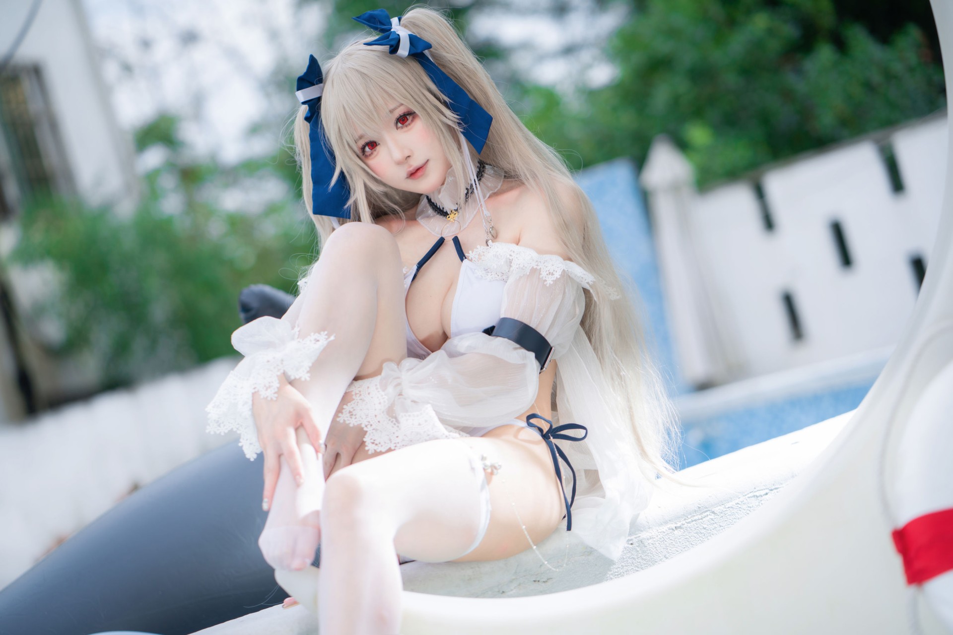 阿包也是兔娘 安克雷奇泳装Cosplay写真 甜美兔耳泳装少女插图 阿包也是兔娘 安克雷奇泳装Cosplay写真 甜美兔耳泳装少女插图