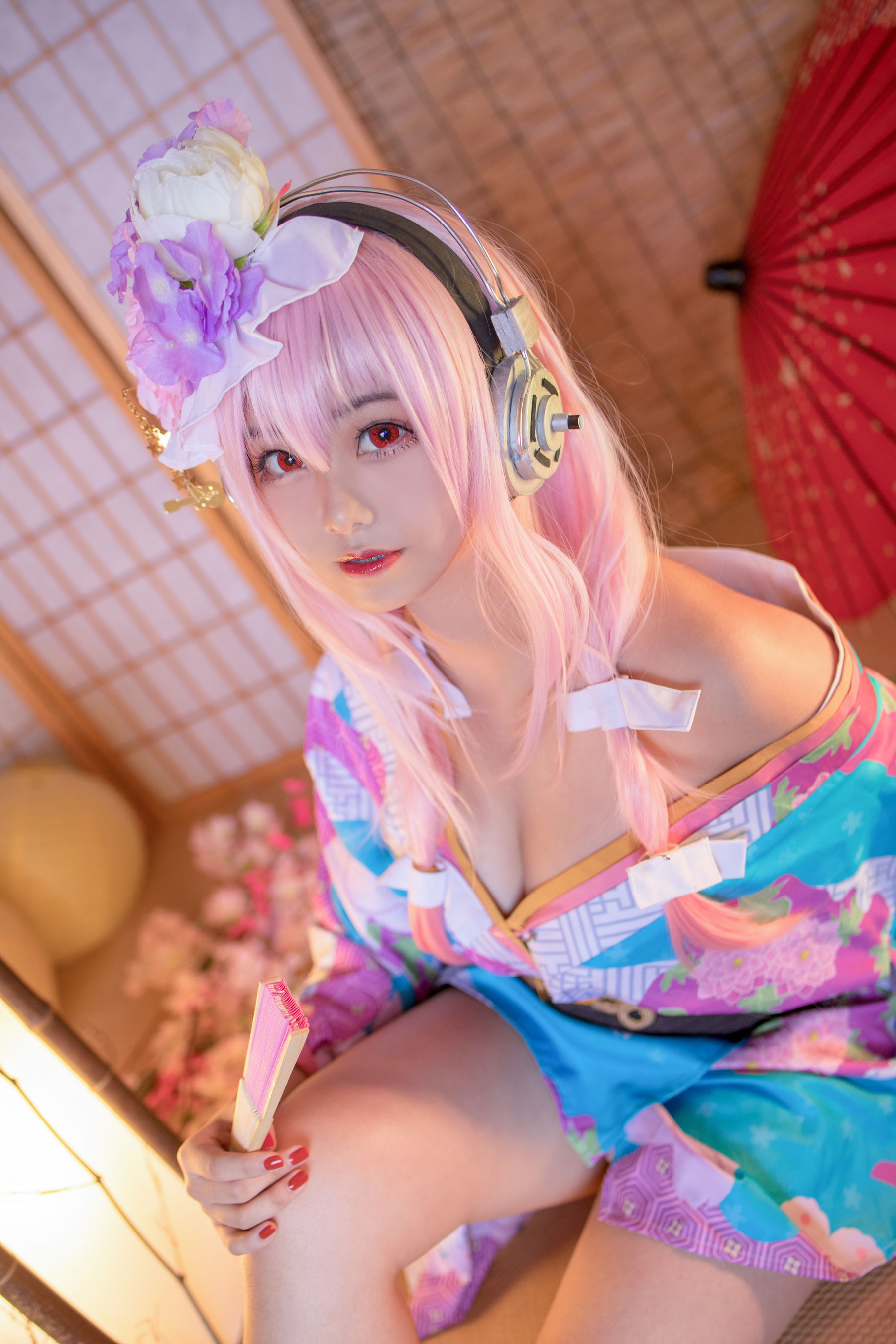 蜜汁猫裘 索尼子绝美和服Cosplay 日系动漫女神写真集插图
