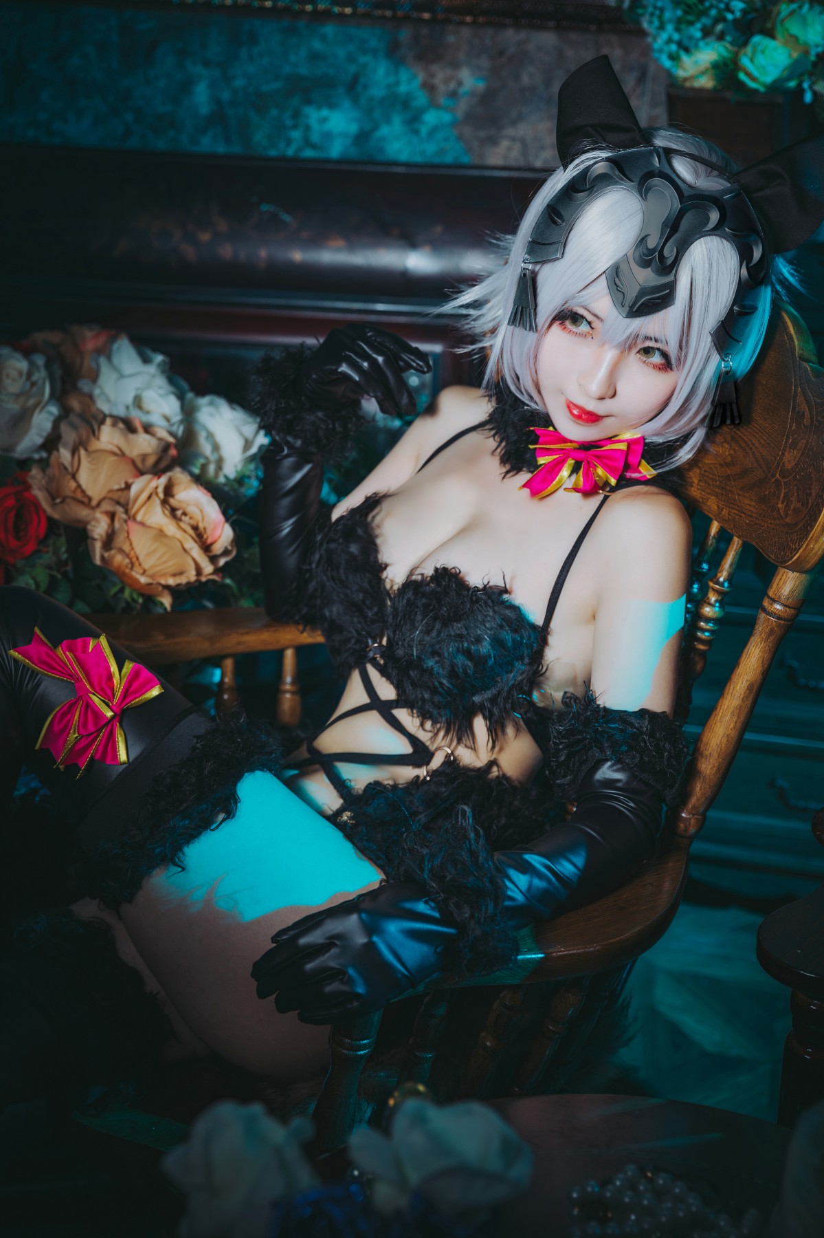 rioko凉凉子 黑色贞德 Cosplay 高清写真 动漫角色扮演 贞德Alter 暗黑风格
