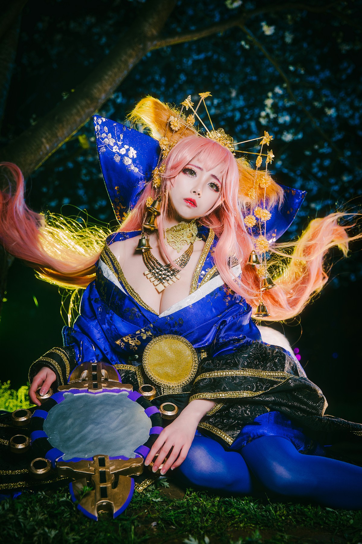rioko凉凉子 玉藻前满破 Cosplay 绝美九尾妖狐造型插图