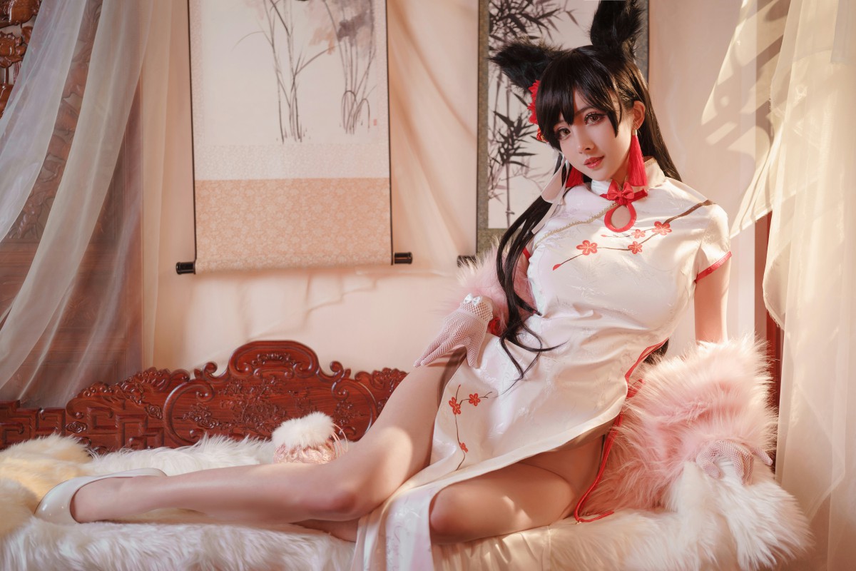 rioko凉凉子 爱宕旗袍性感写真 黑丝美腿cosplay作品集插图