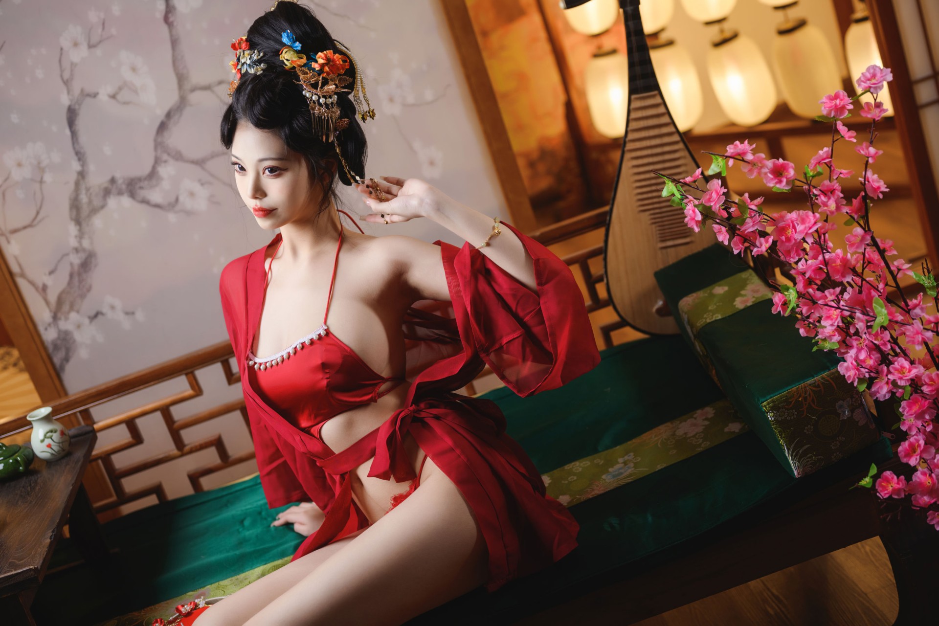 蜜汁猫裘 唐宫夜宴绝美汉服 Cosplay 摄影作品集插图 蜜汁猫裘 唐宫夜宴绝美汉服 Cosplay 摄影作品集插图