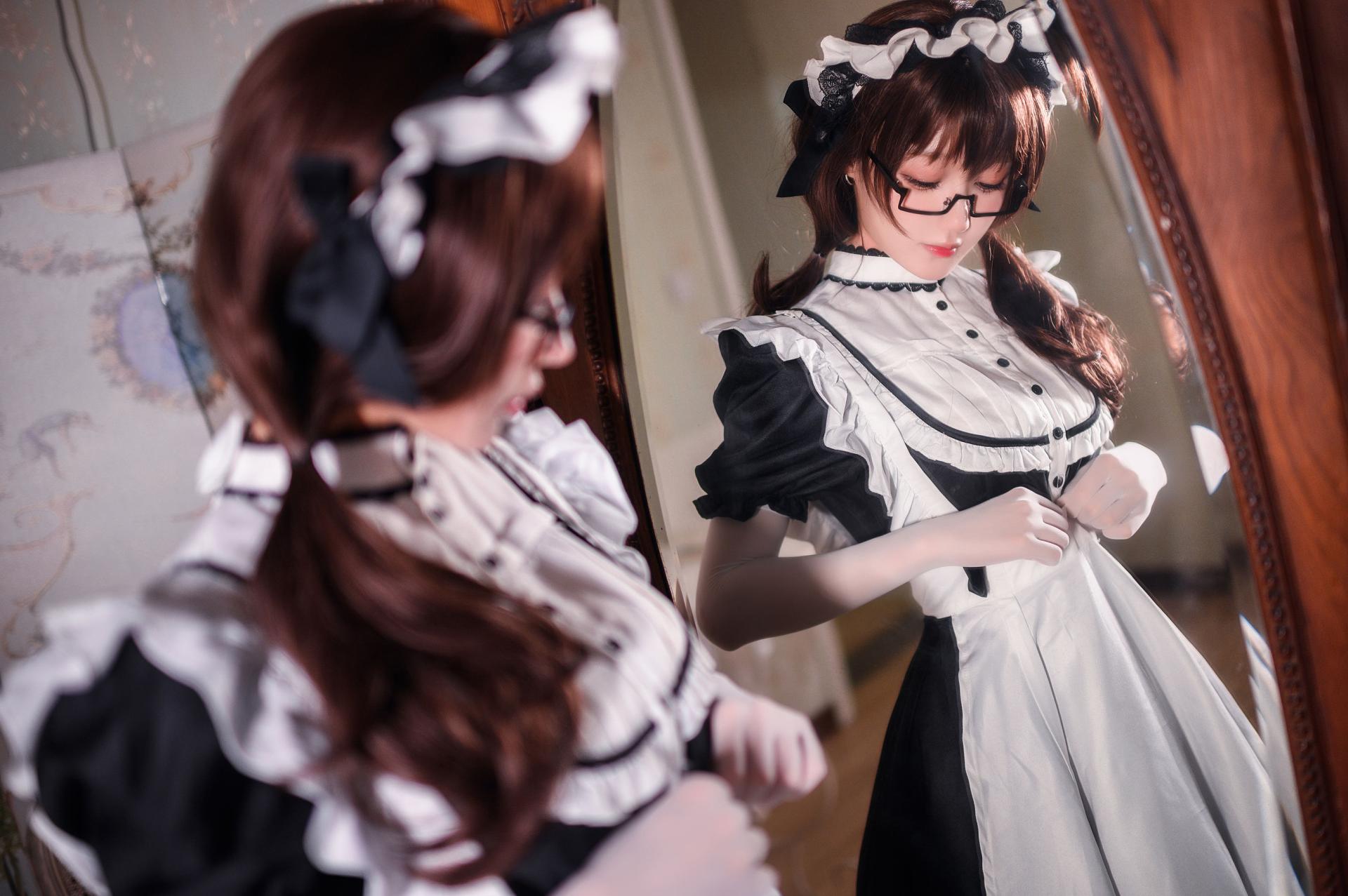 阿包也是兔娘 传统长裙女仆 cosplay写真集插图