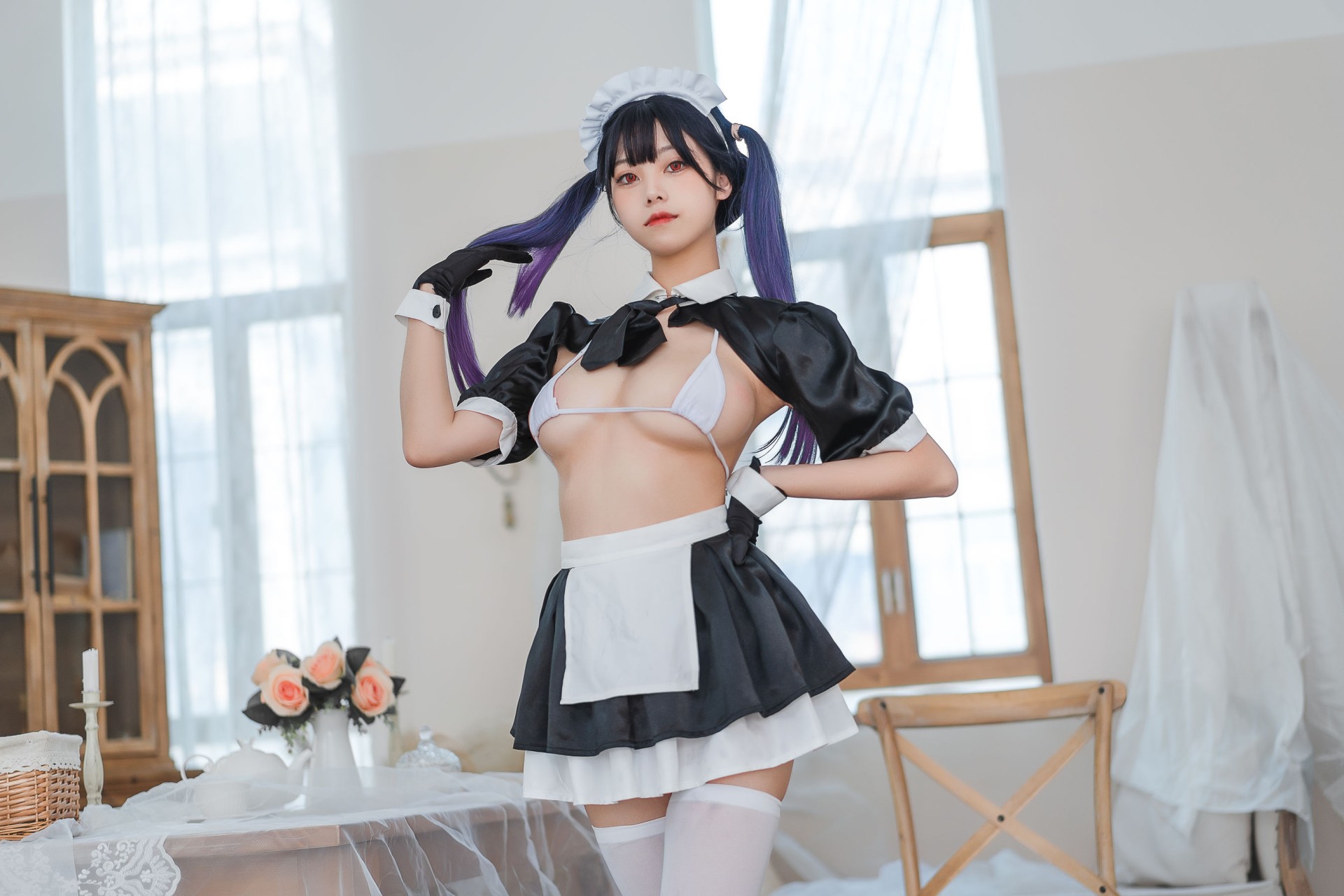 蜜汁猫裘 – 女仆装系列 Cosplay 高清写真图片合集插图