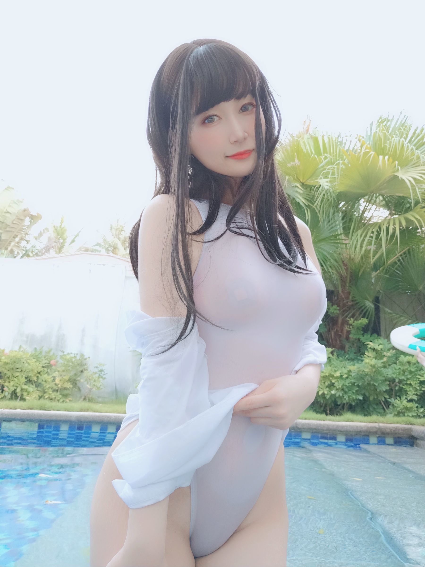 Coser小姐姐白银 – 游泳课清凉写真 泳装cosplay美图插图