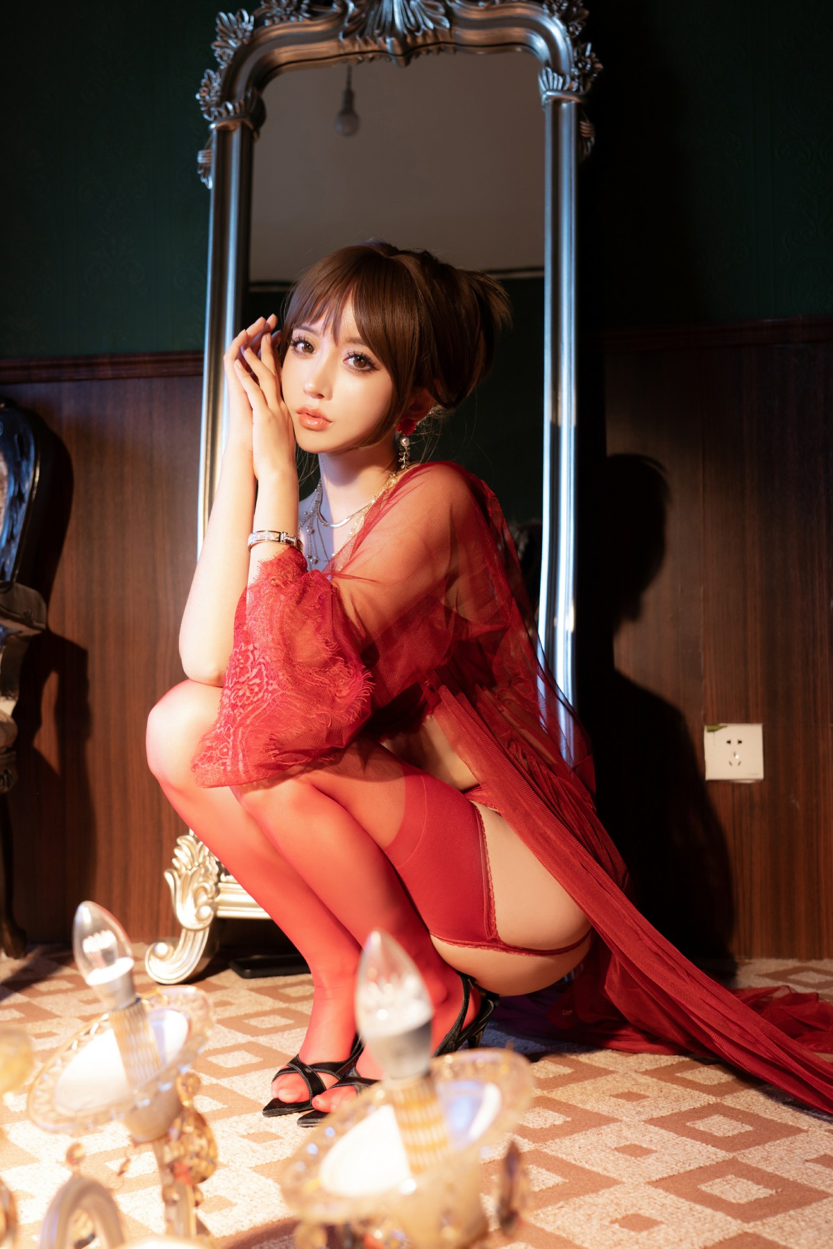 过期米线线喵 温柔小妈cosplay写真 甜美后妈角色扮演插图