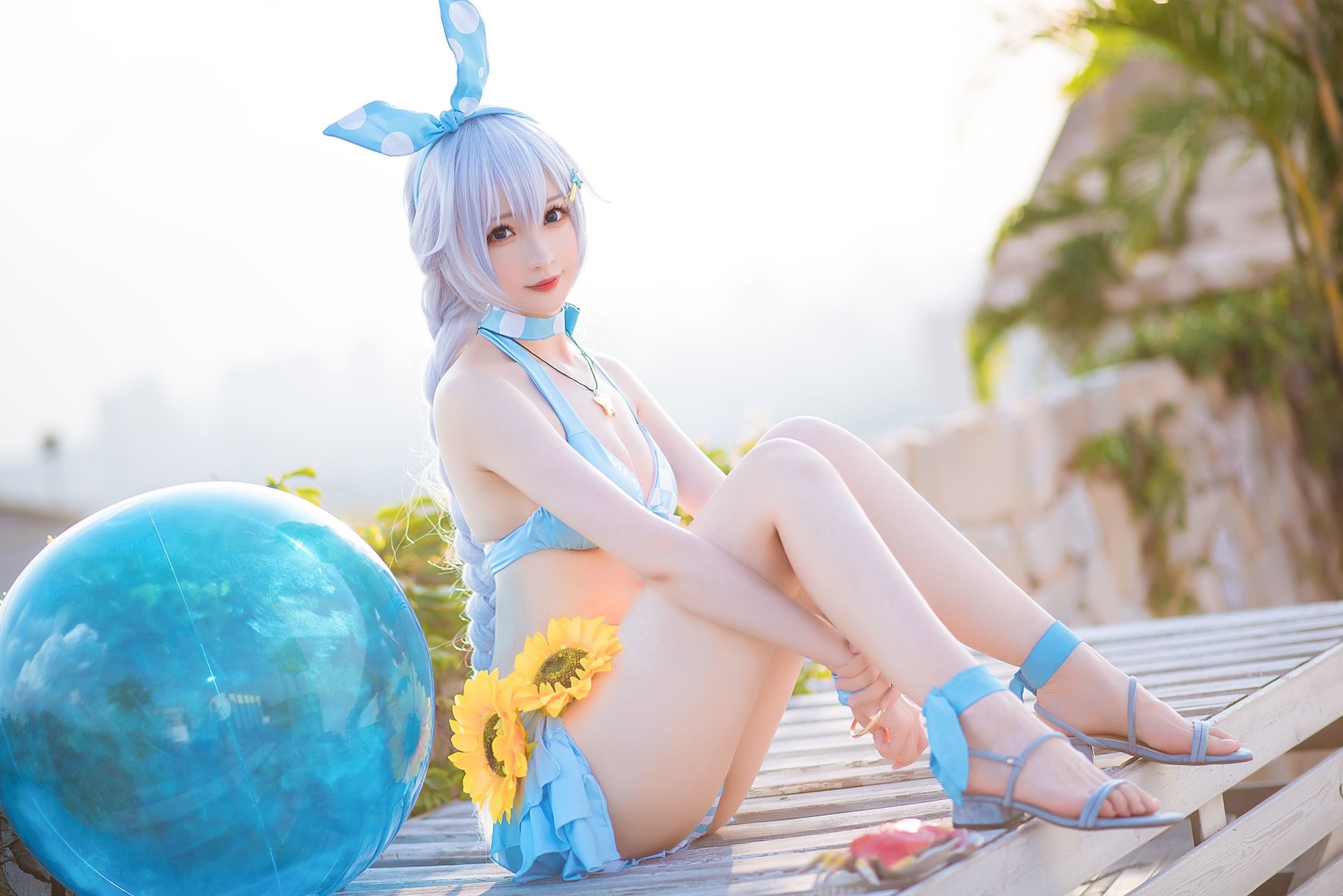 南宫 – 琪亚娜泳装 Cosplay 高清写真 夏日清凉造型插图
