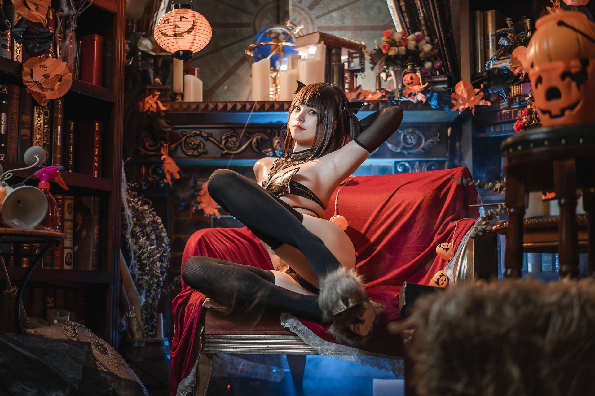 蜜汁猫裘 羊蹄魅魔 Cosplay 性感写真 魅魔角色扮演 二次元美图插图 蜜汁猫裘 羊蹄魅魔 Cosplay 性感写真 魅魔角色扮演 二次元美图插图