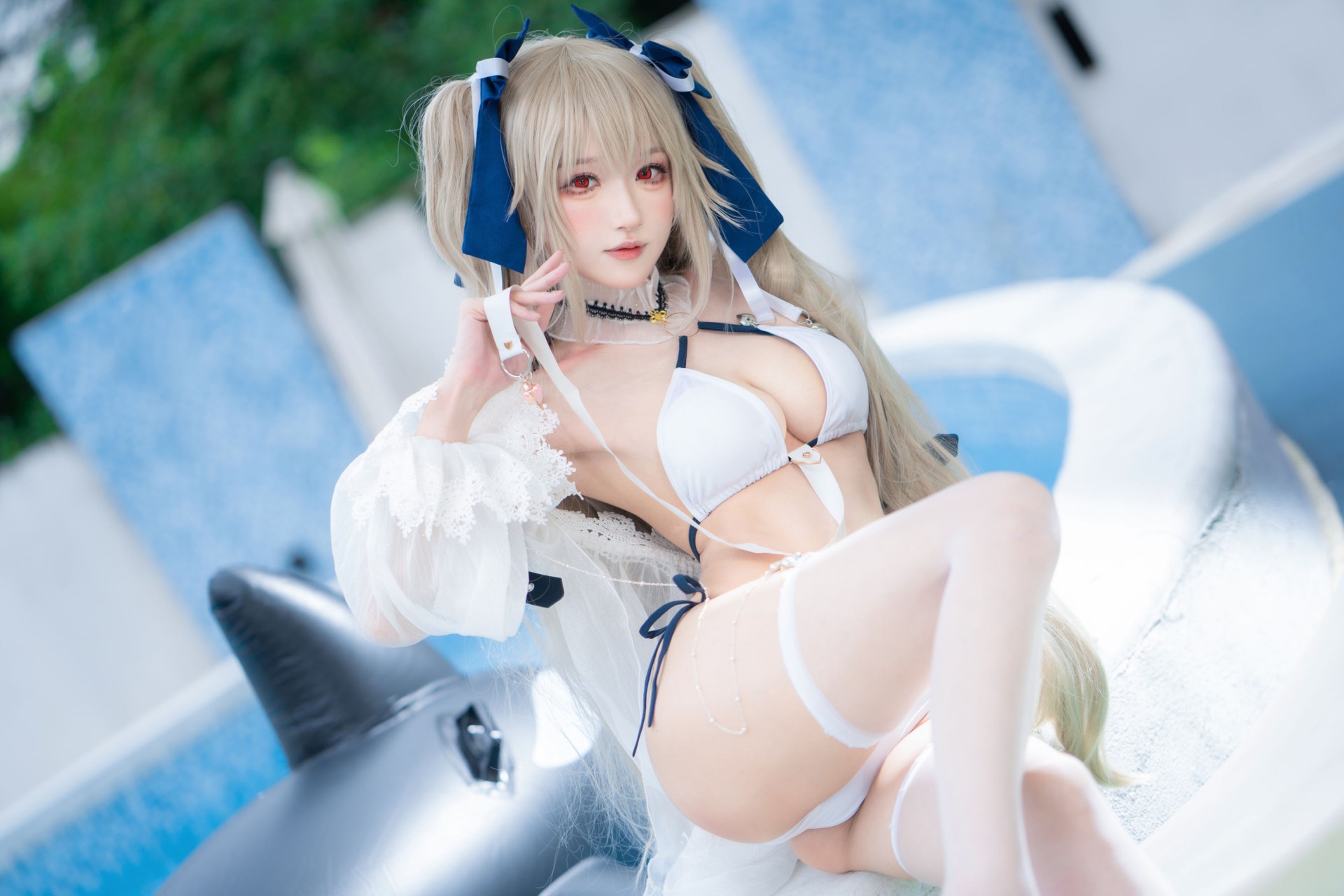 阿包也是兔娘 安克雷奇泳装Cosplay写真 甜美兔耳泳装少女插图 阿包也是兔娘 安克雷奇泳装Cosplay写真 甜美兔耳泳装少女插图