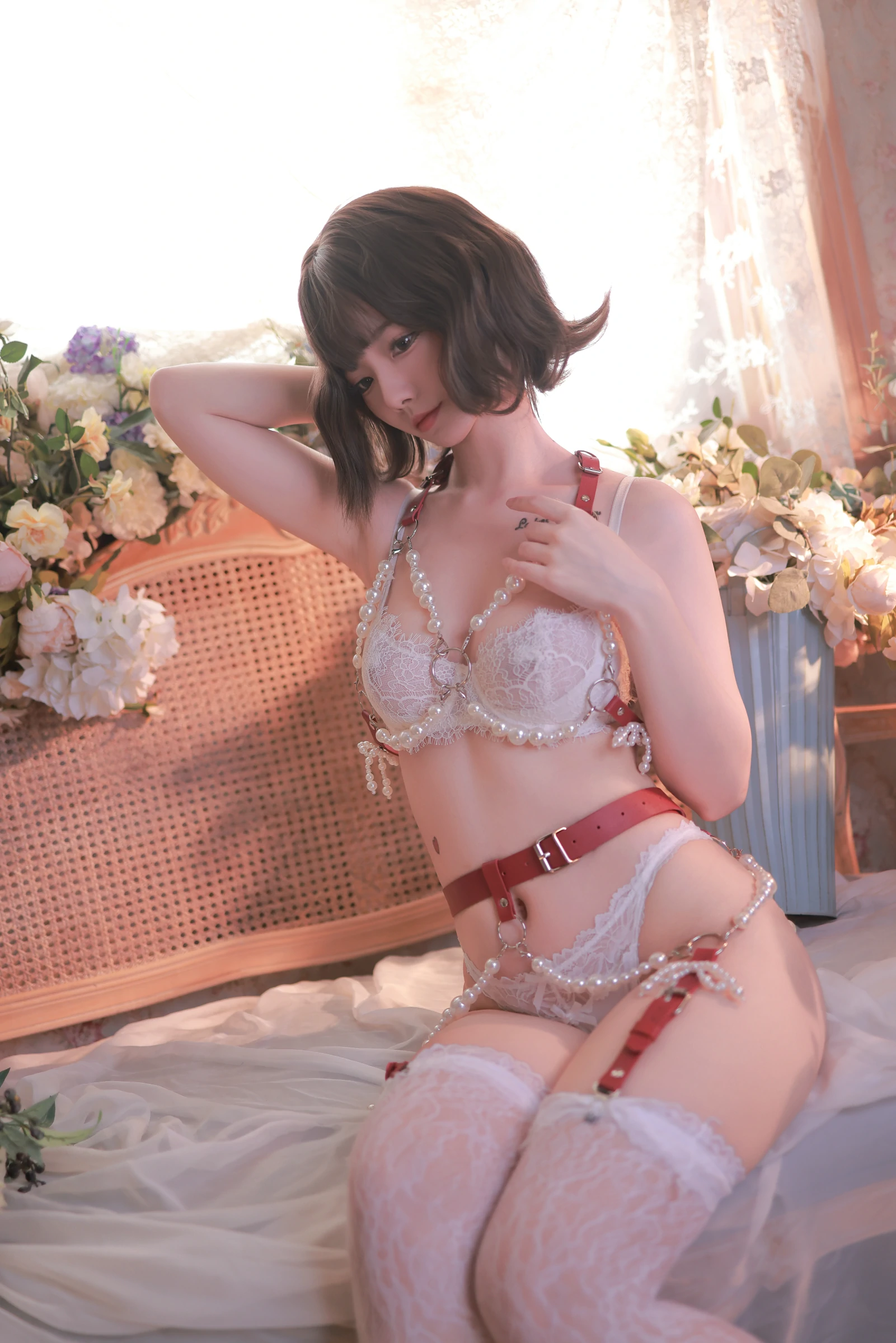 桃良阿宅 白珍珠cosplay写真 珍珠主题角色扮演摄影作品插图