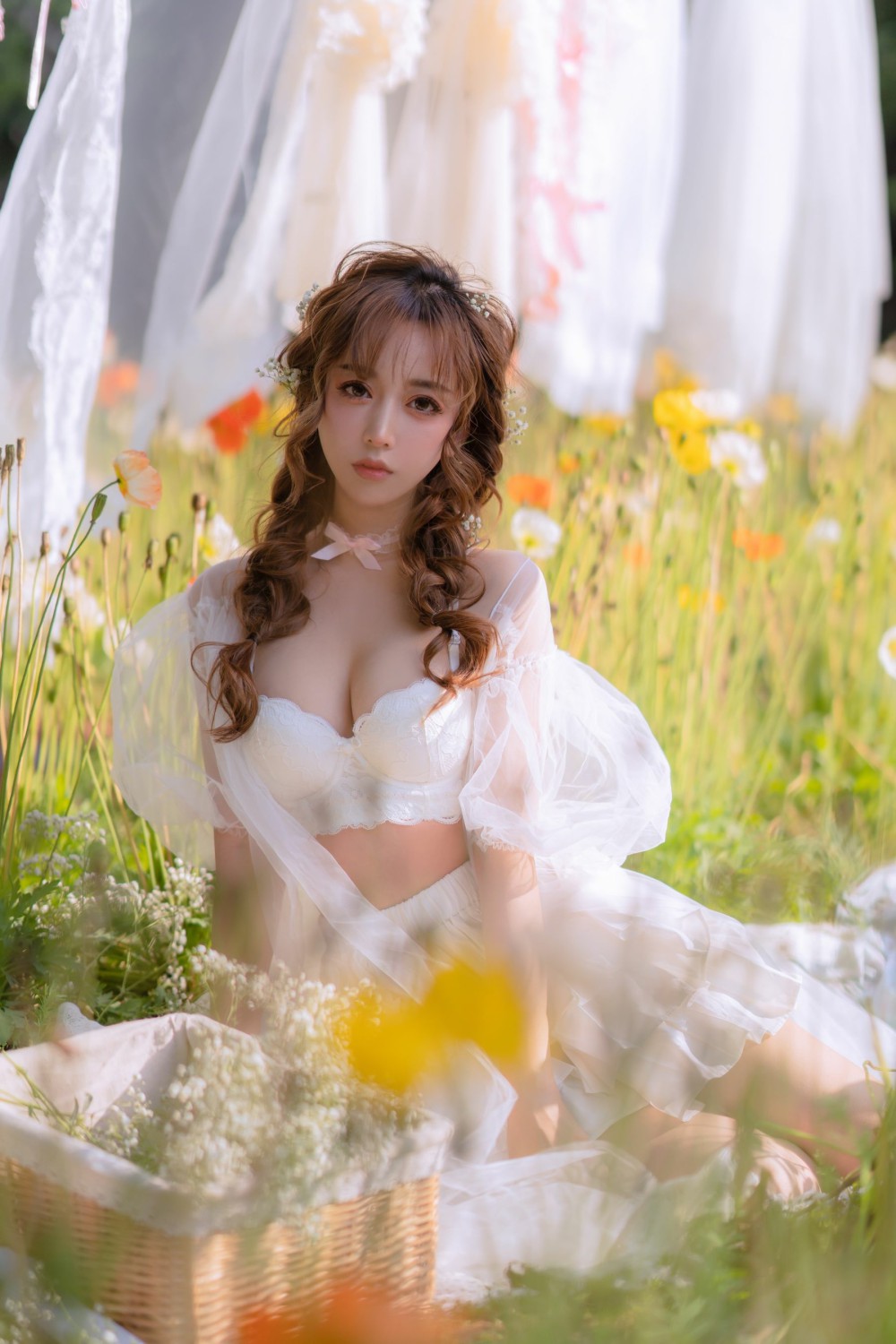 过期米线线喵 夏日限定晒衣服 Cosplay清凉写真 动漫角色扮演插图