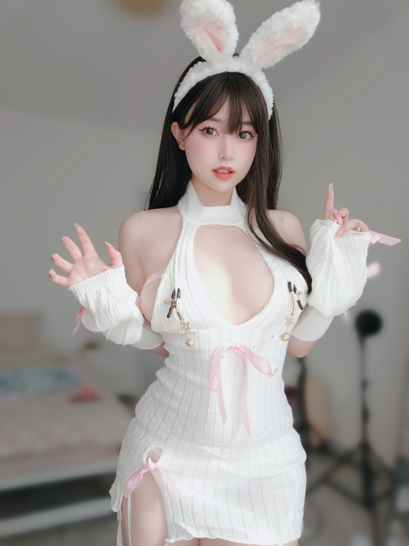 女主K 白丝兔女郎 Cosplay 性感写真 高清图集插图 女主K 白丝兔女郎 Cosplay 性感写真 高清图集插图