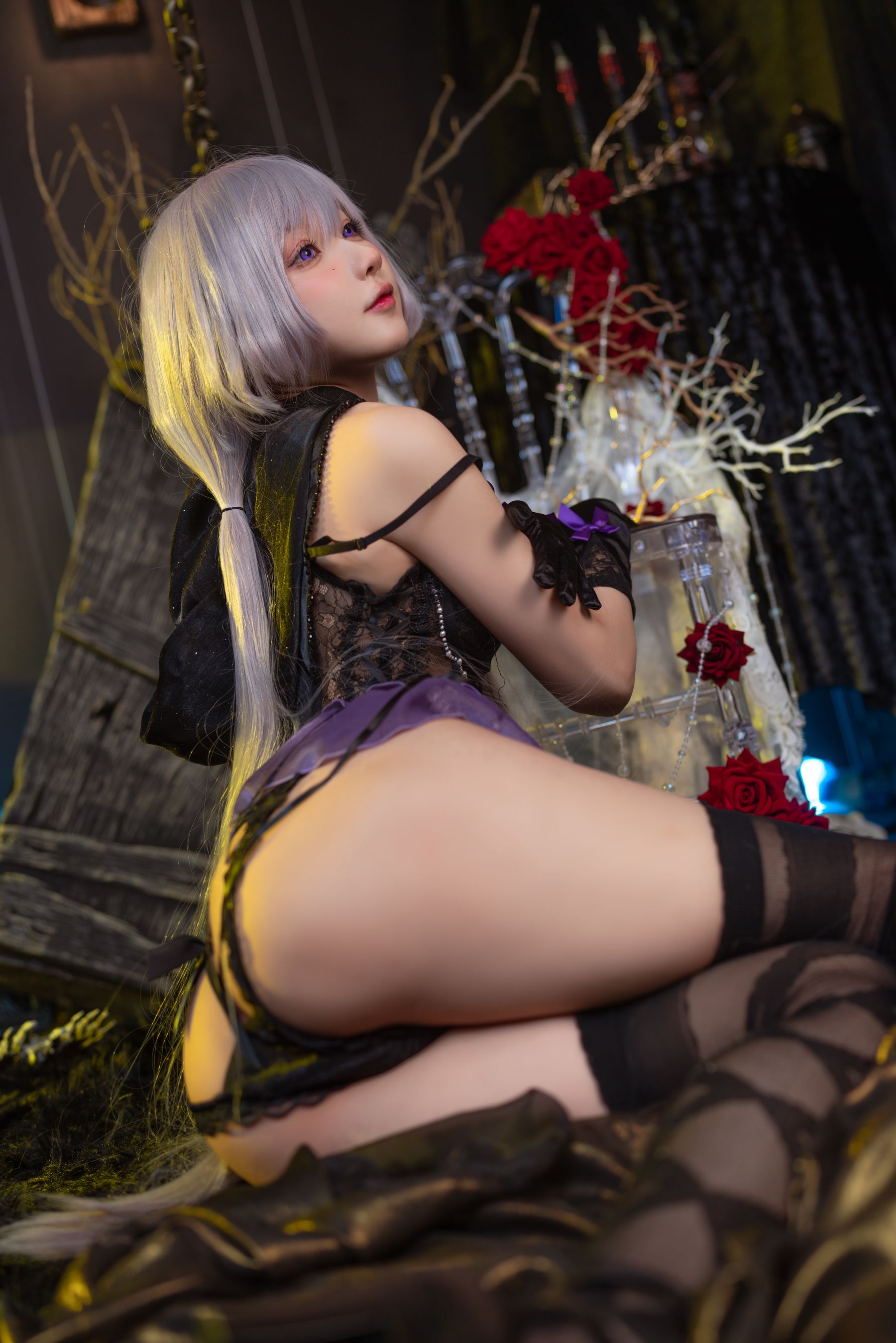 阿包也是兔娘 – 午夜瞌睡魔女 Cosplay 魅惑写真 暗夜魔法少女 阿包兔娘性感私房照插图