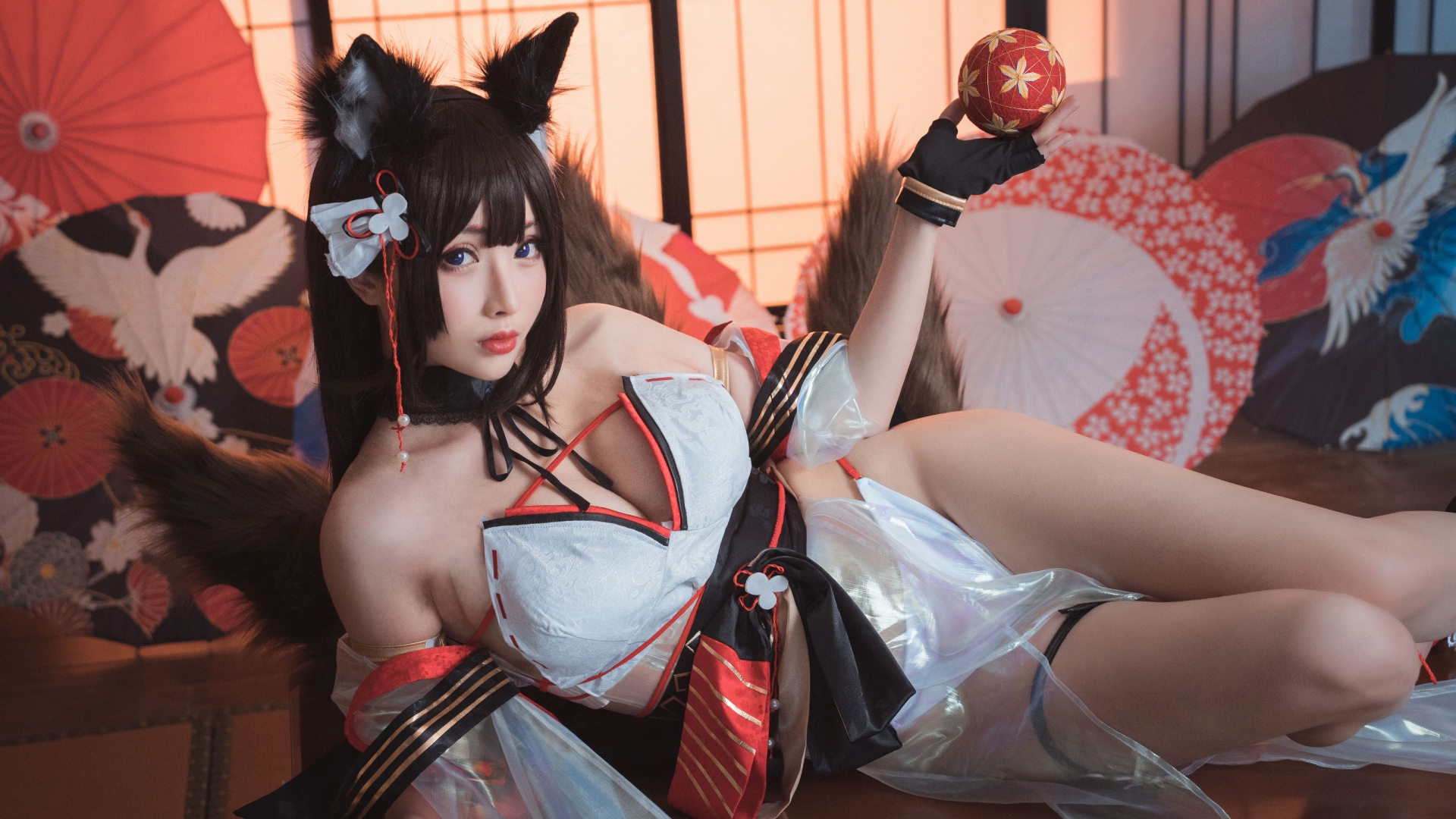 rioko凉凉子 Azurlane Amagi Cosplay 碧蓝航线天城舰娘写真 和风巫女战斗服插图 rioko凉凉子 Azurlane Amagi Cosplay 碧蓝航线天城舰娘写真 和风巫女战斗服插图