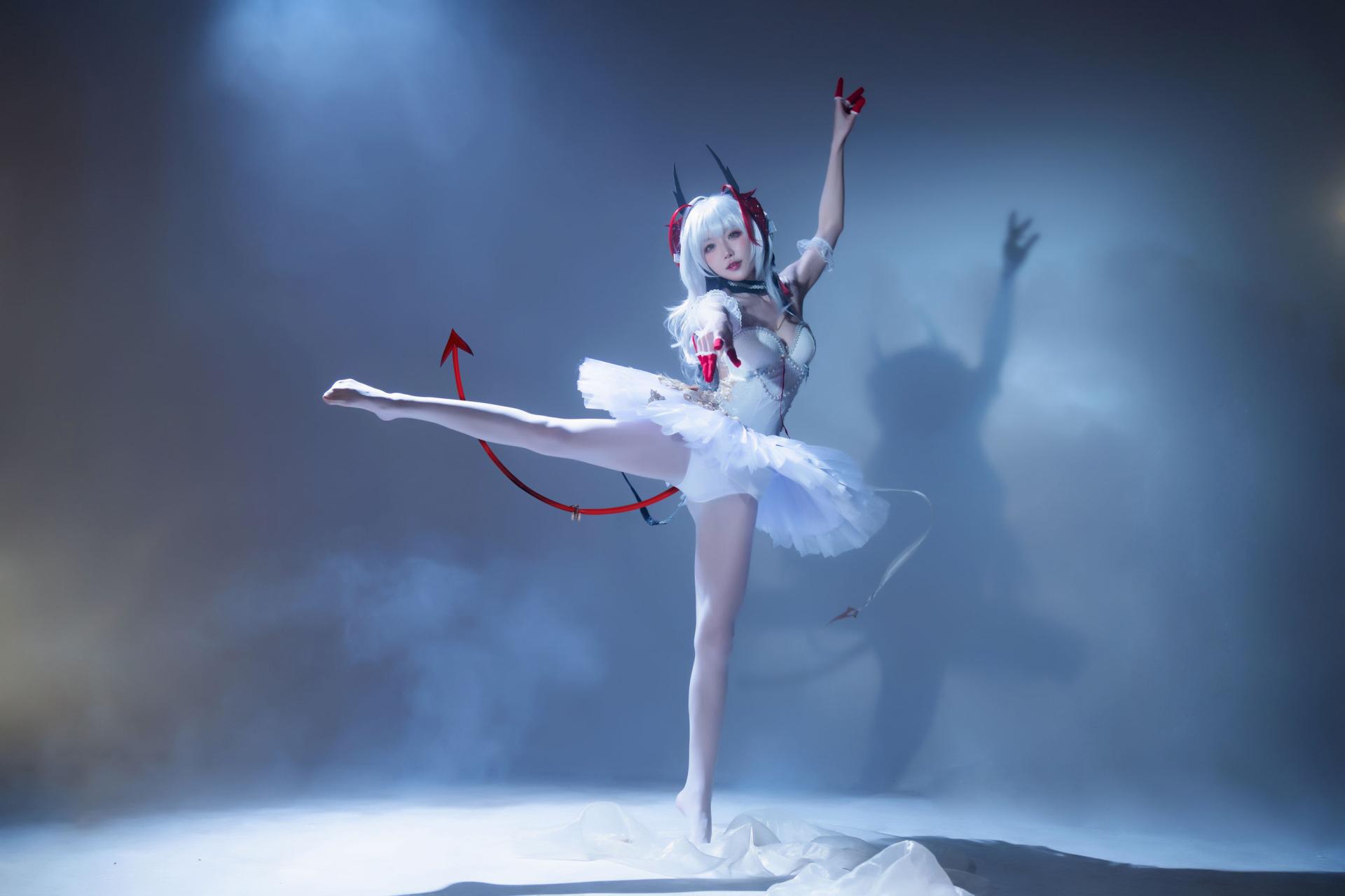 阿包也是兔娘 – 明日方舟 芭蕾 Cosplay 高清写真 角色扮演插图