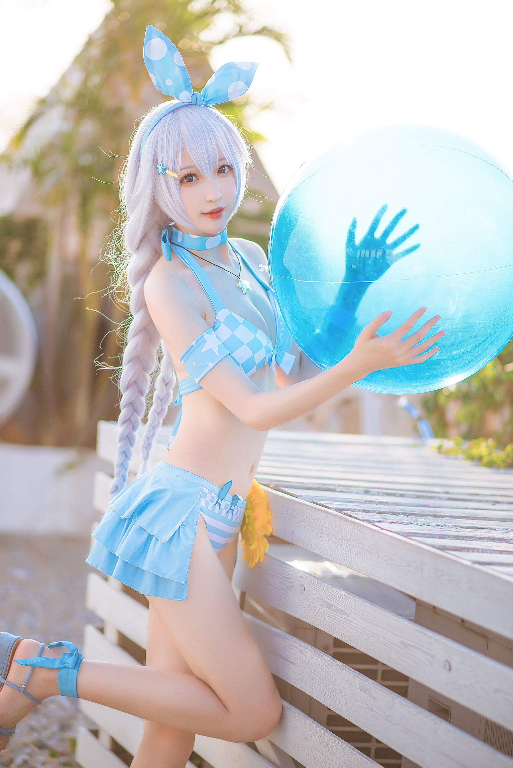 南宫 – 琪亚娜泳装 Cosplay 高清写真 夏日清凉造型