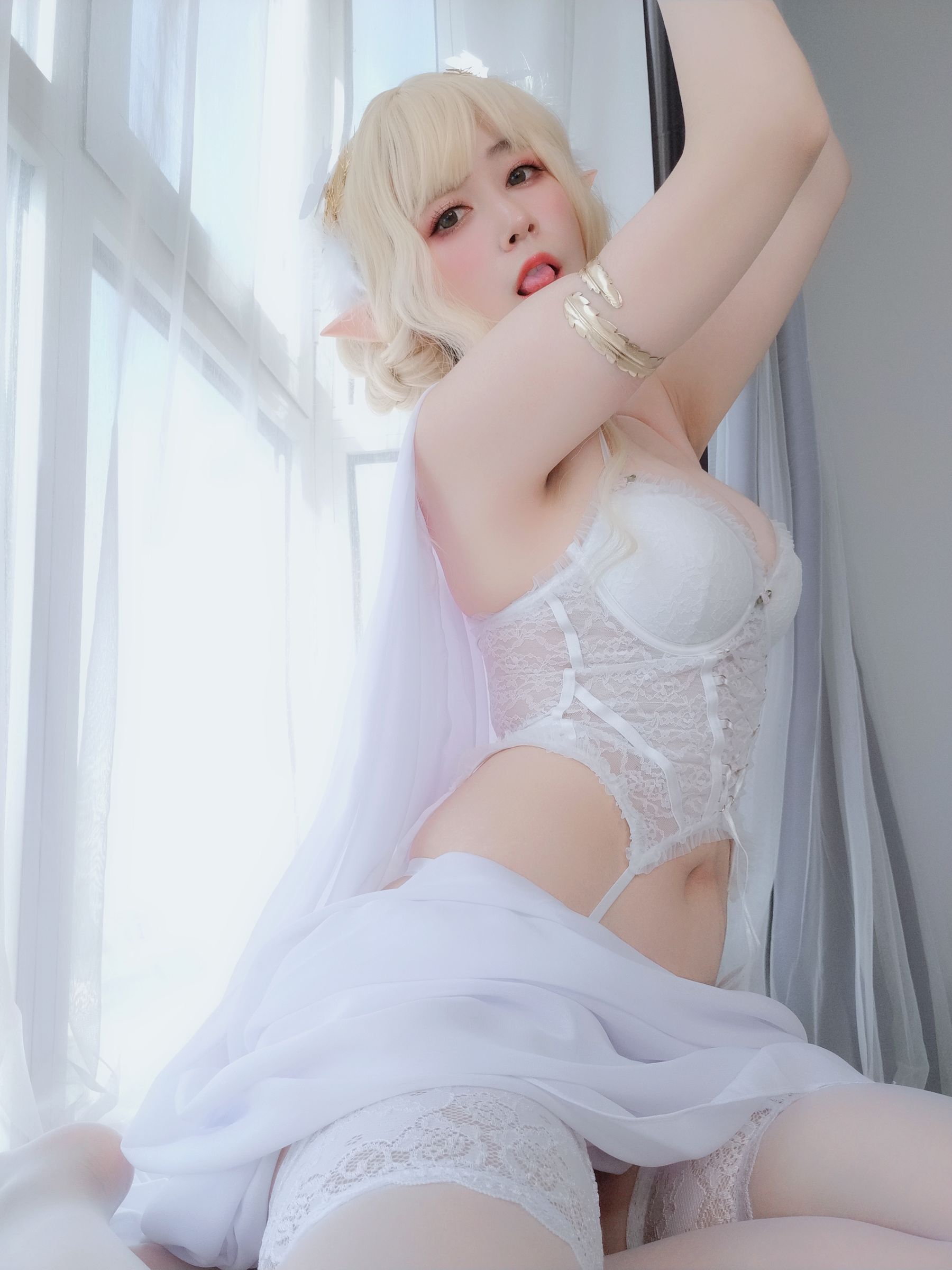Coser小姐姐白银 – 小白羊Cosplay 白羊座少女 动漫角色扮演插图