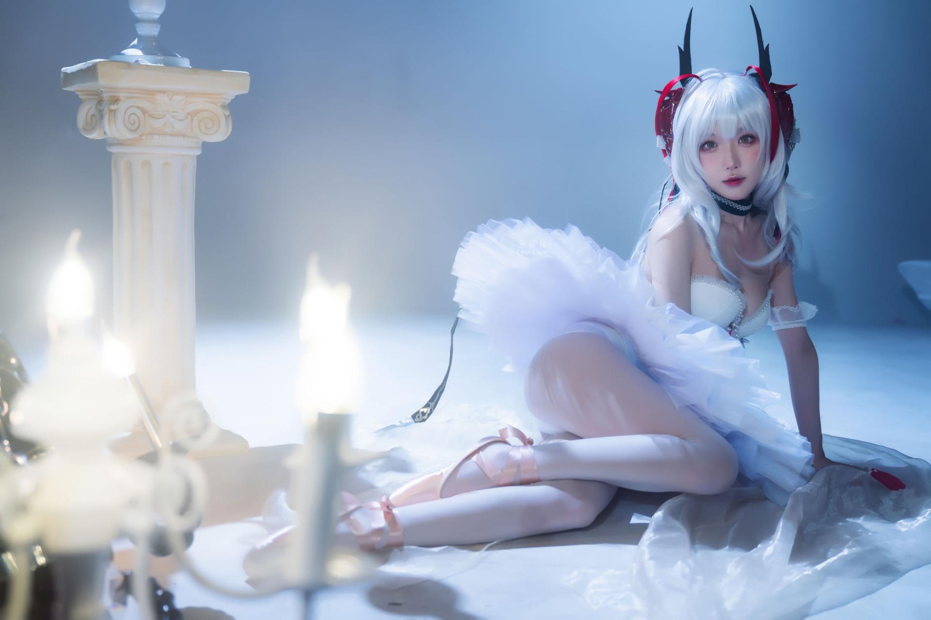 阿包也是兔娘 – 明日方舟 芭蕾 Cosplay 高清写真 角色扮演插图