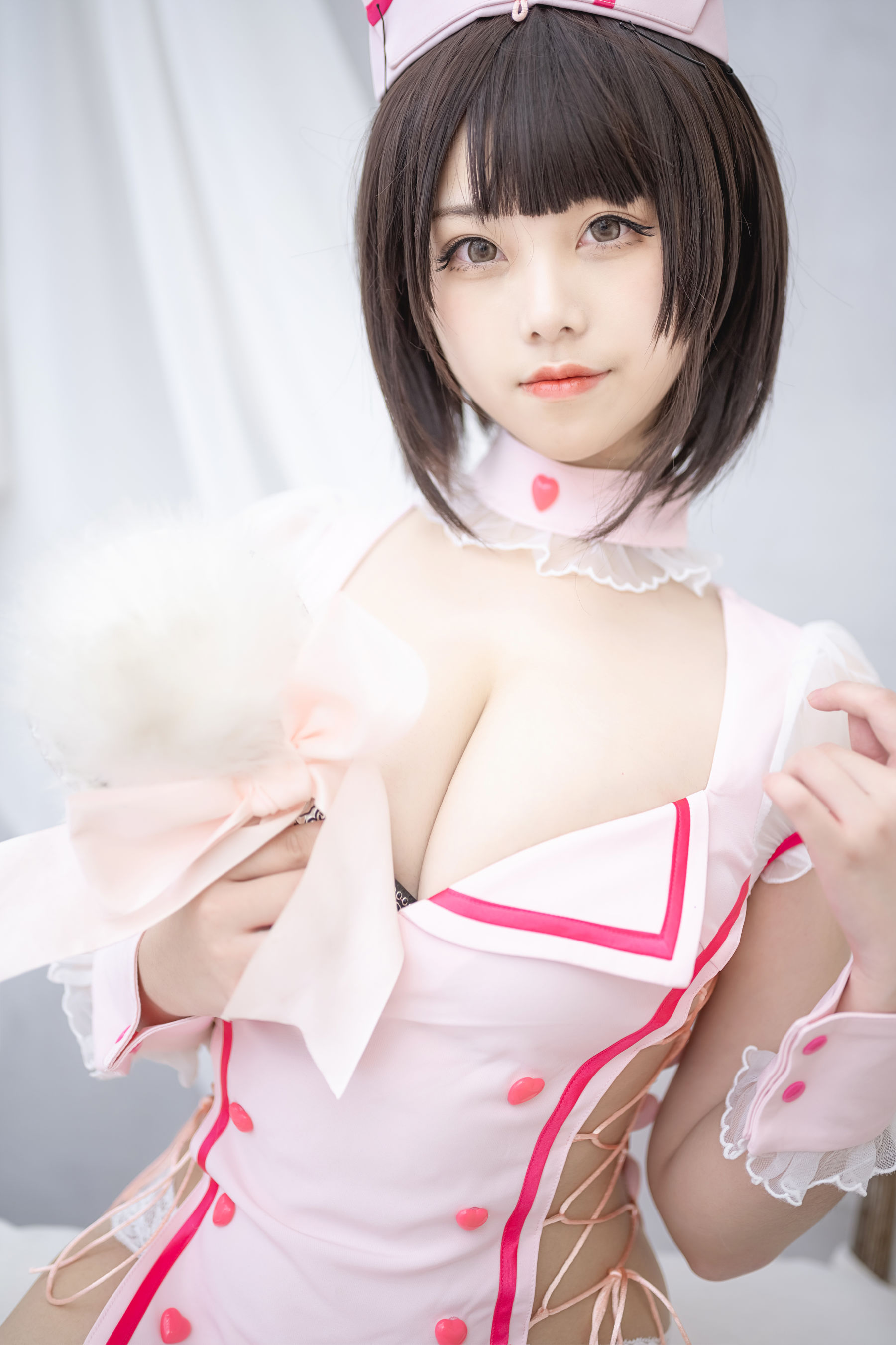 蜜汁猫裘 – 小护士装cosplay 甜美护士写真 可爱医疗服角色扮演插图