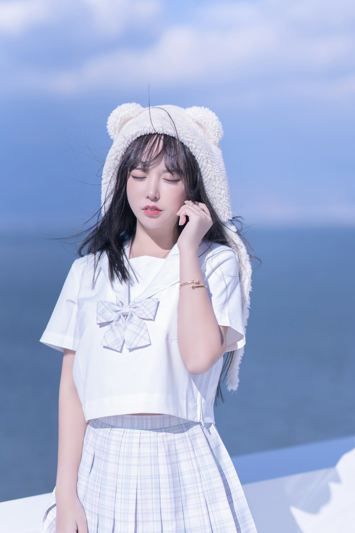 过期米线线喵天台JK制服少女写真 Cosplay摄影作品集