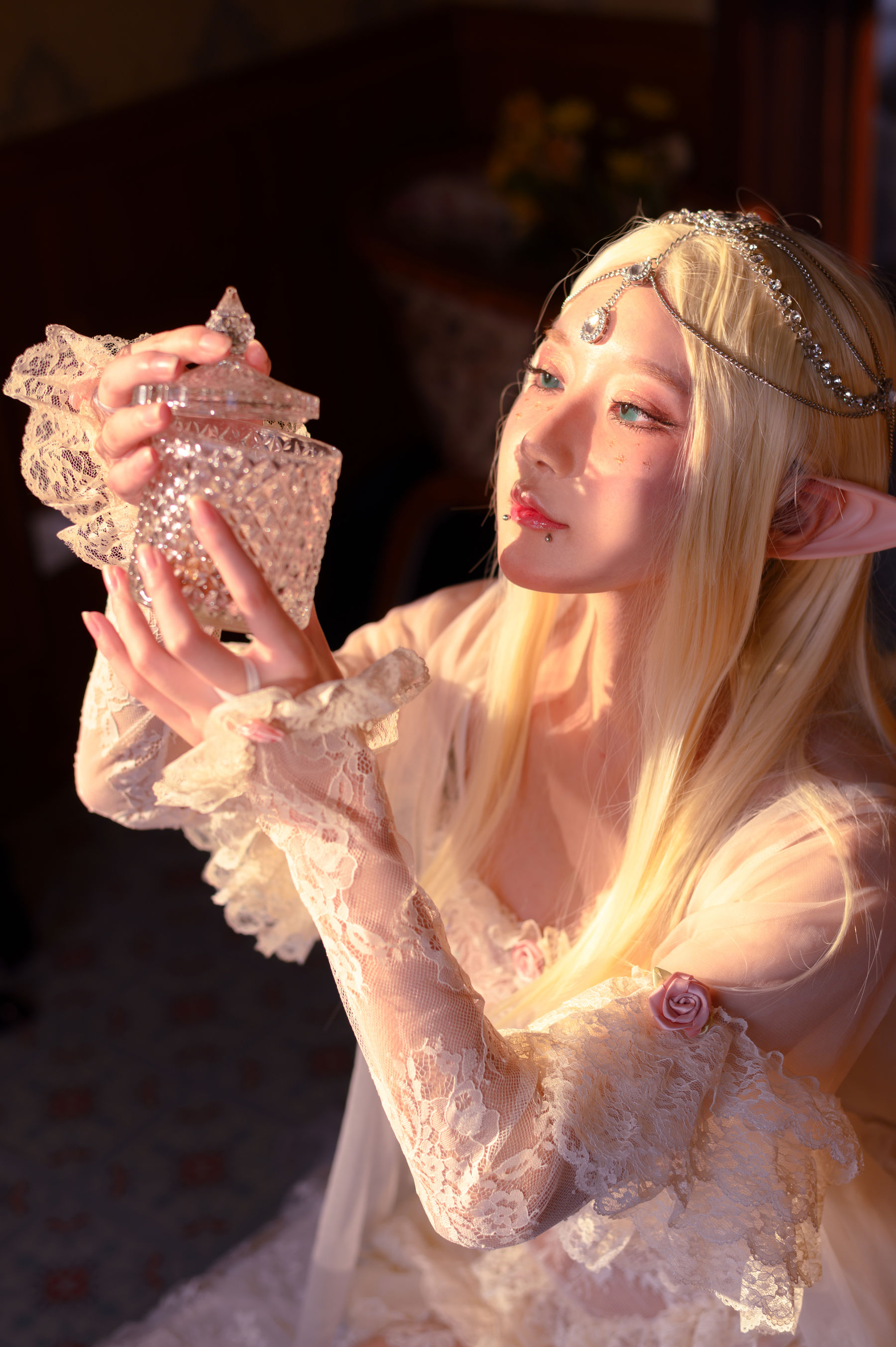 阿包也是兔娘 精灵cosplay写真 森林精灵主题摄影集