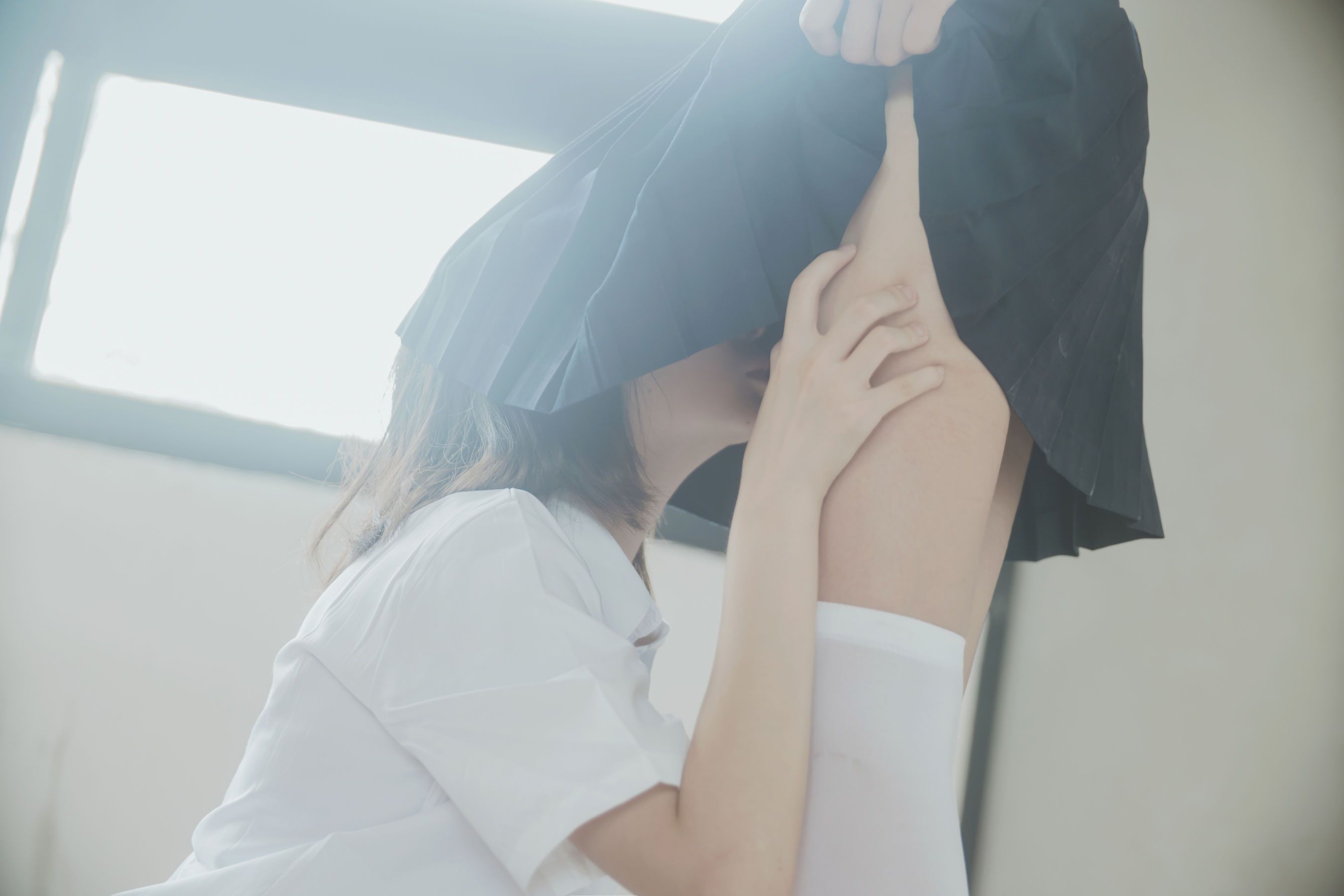 桜桃喵 疯猫ss JK百合 CosPlay写真集 制服少女校园主题摄影插图