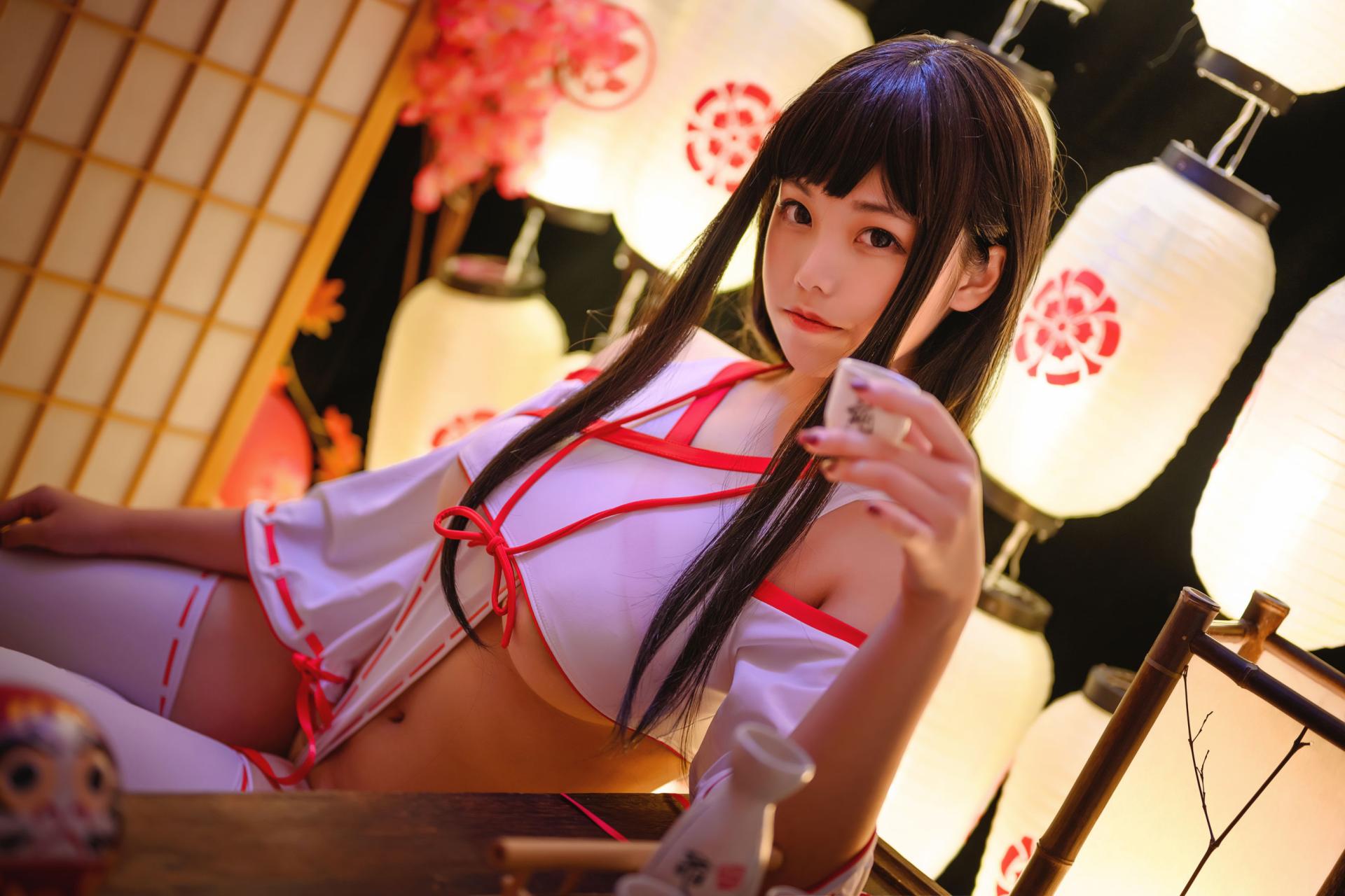 蜜汁猫裘 – 巫女 cosplay 写真集 神社少女 日系和风 二次元美图